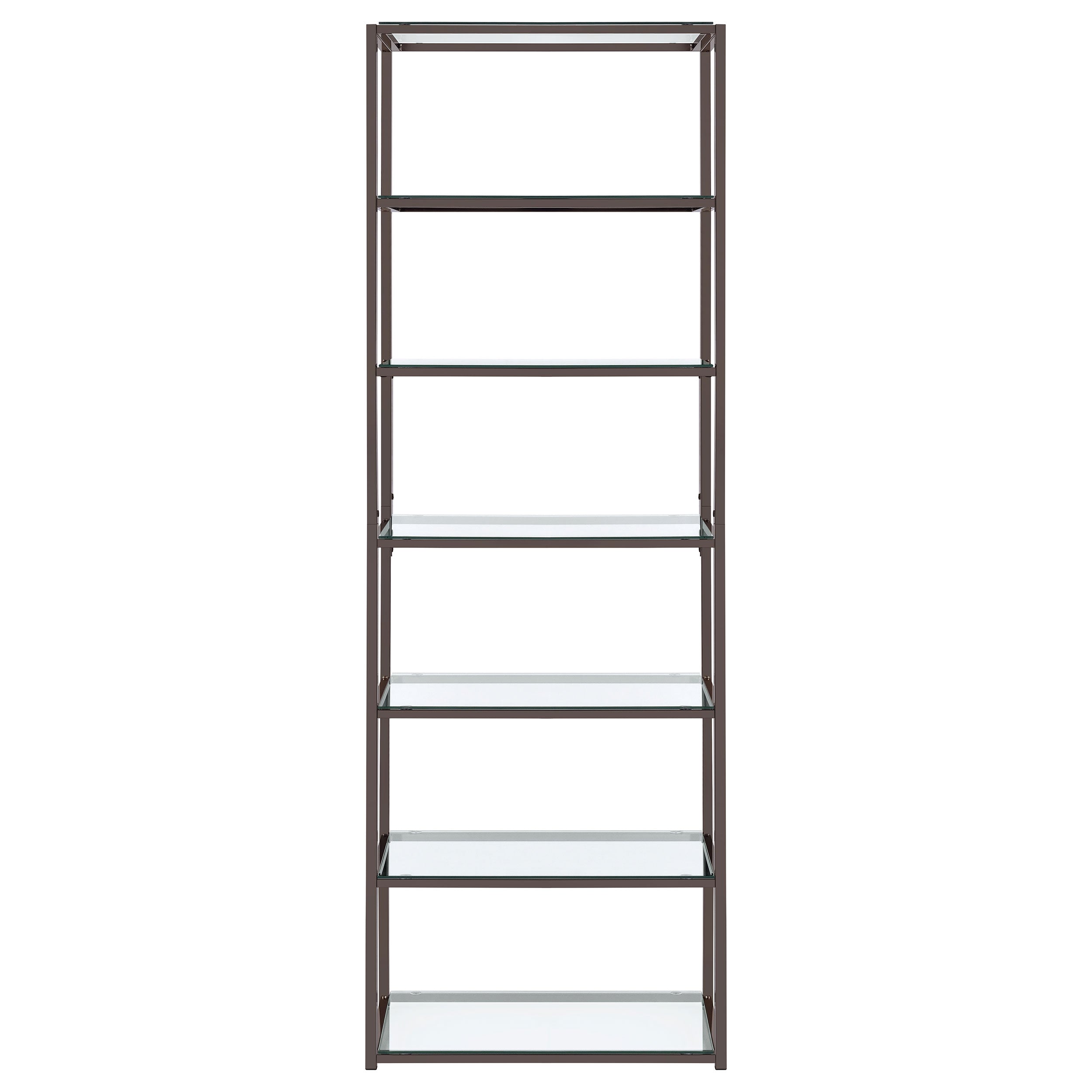 Kate 6-shelf Bookcase Black Nickel