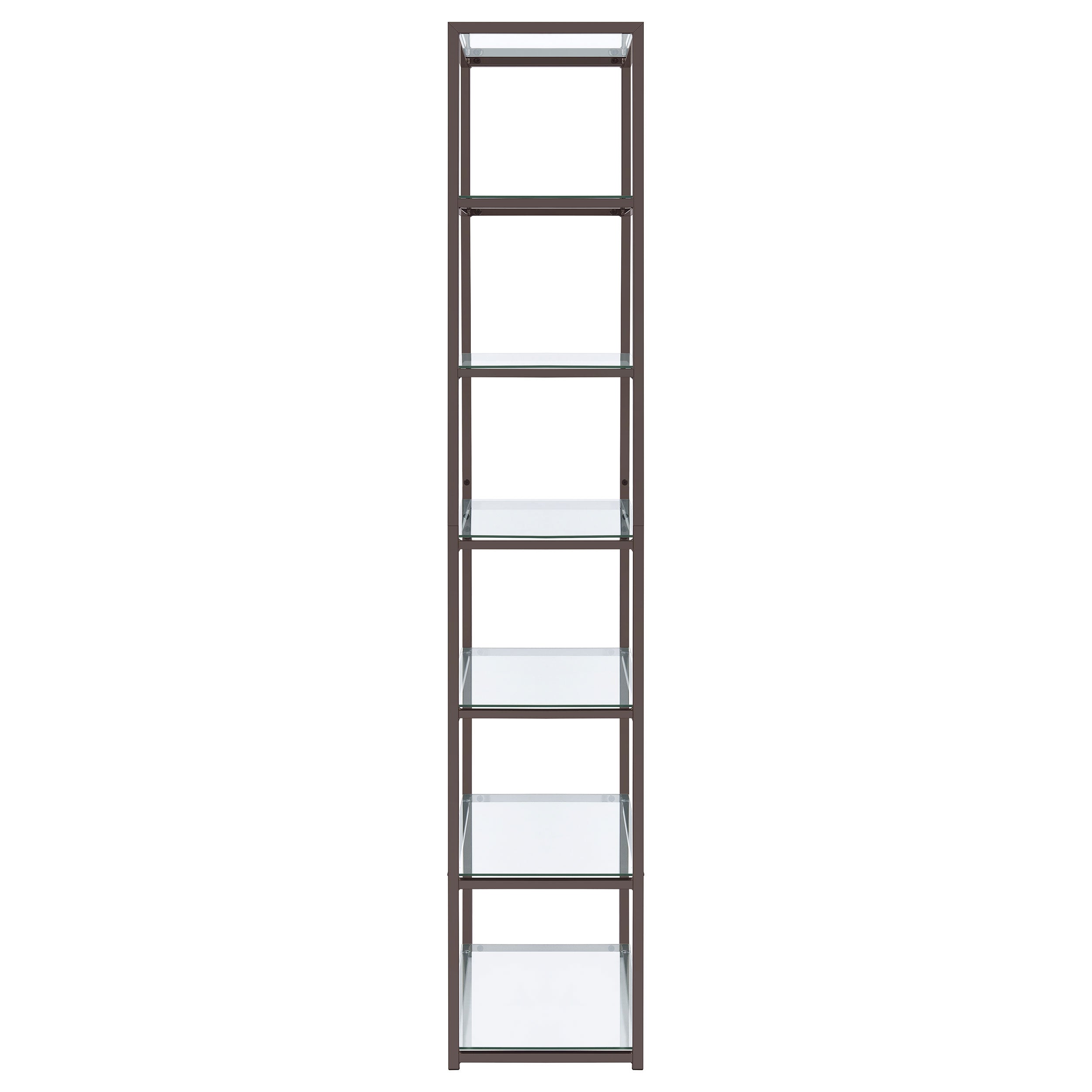 Kate 6-shelf Bookcase Black Nickel