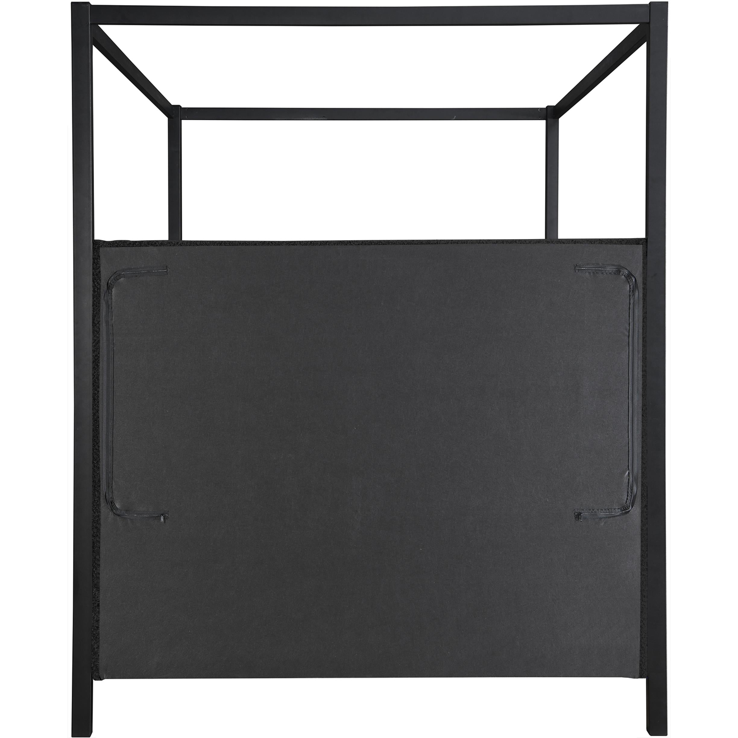 Meridian Kelly Black Boucle Fabric Full Bed (3 Boxes)