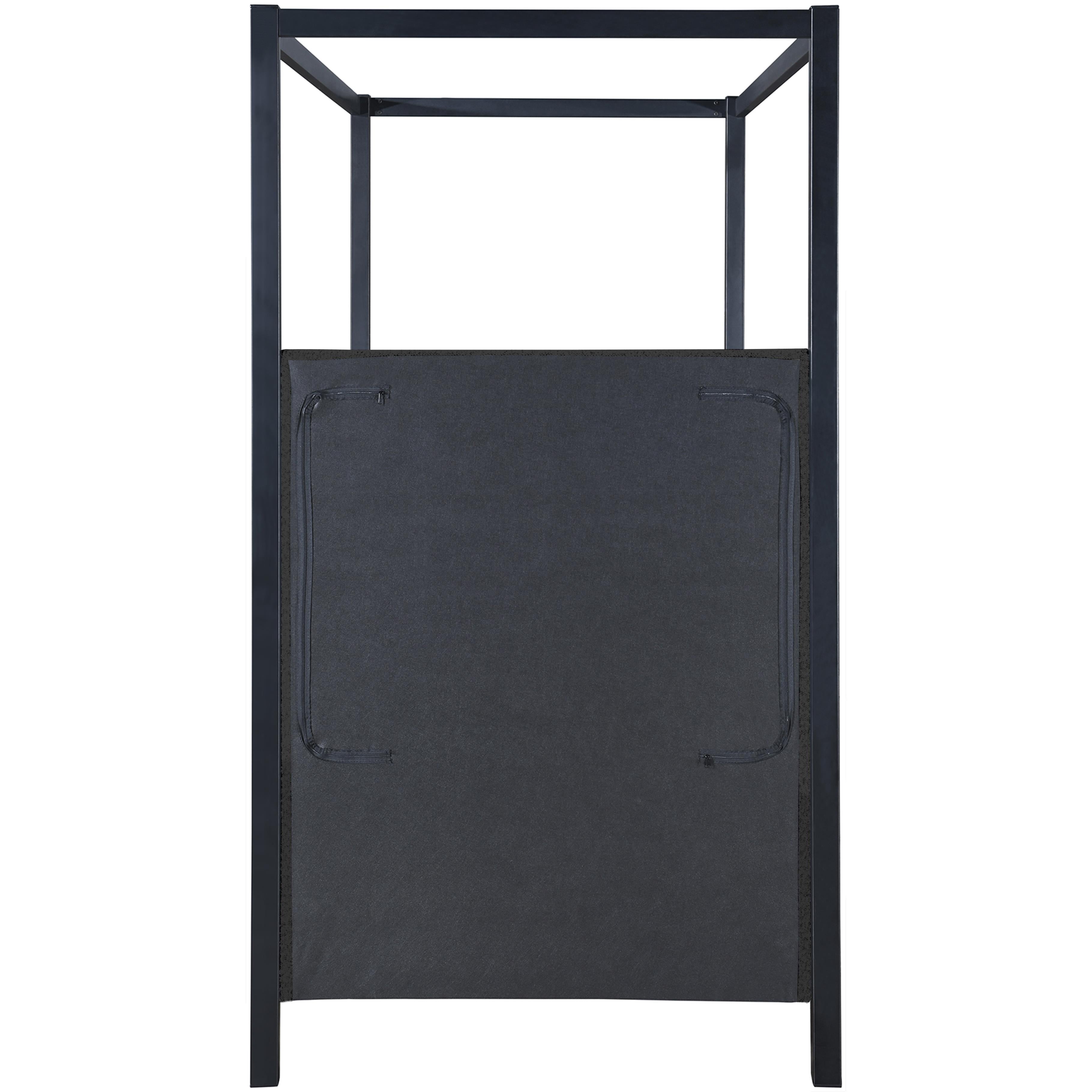 Meridian Kelly Black Boucle Fabric Twin Bed (3 Boxes)