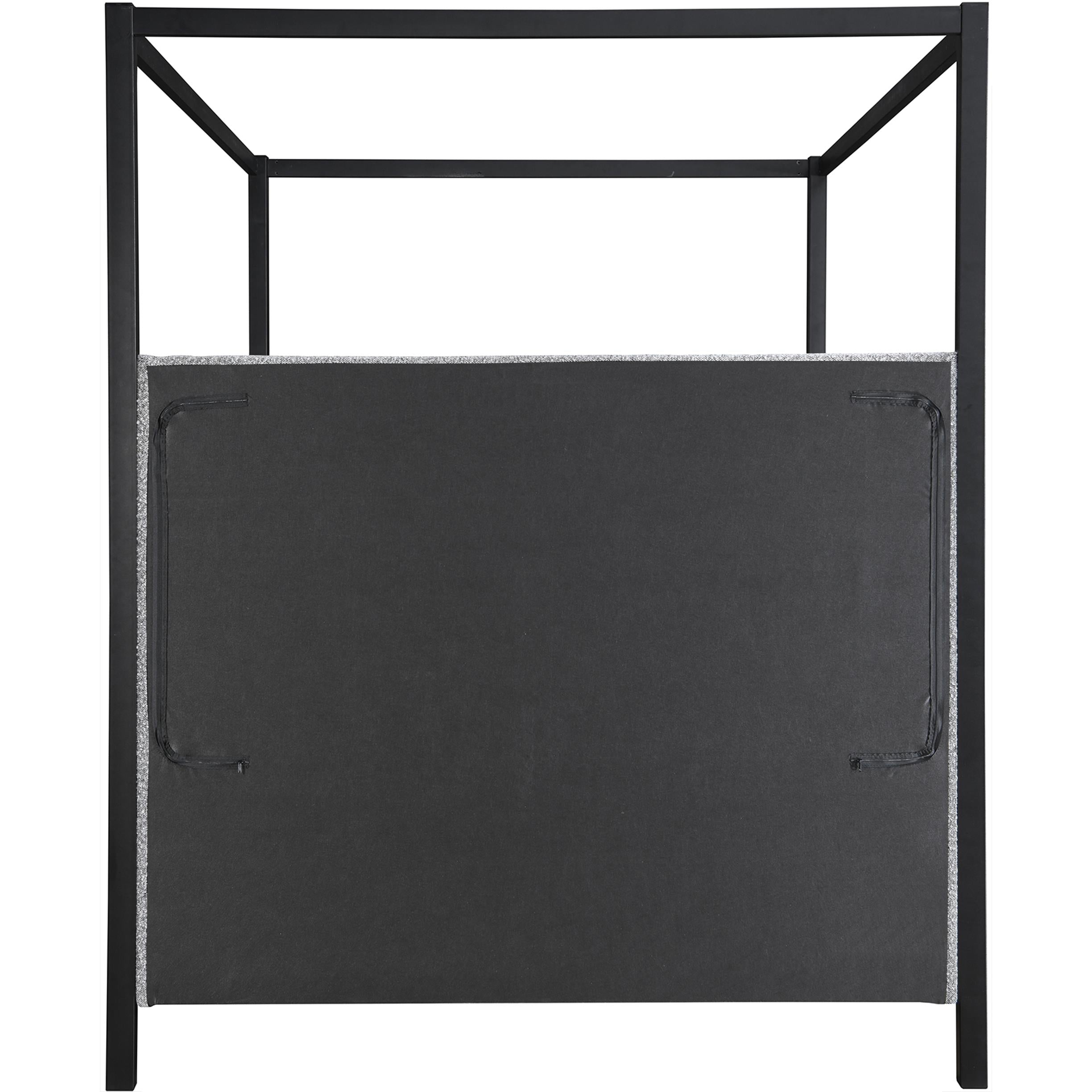 Meridian Kelly Grey Boucle Fabric Full Bed (3 Boxes)