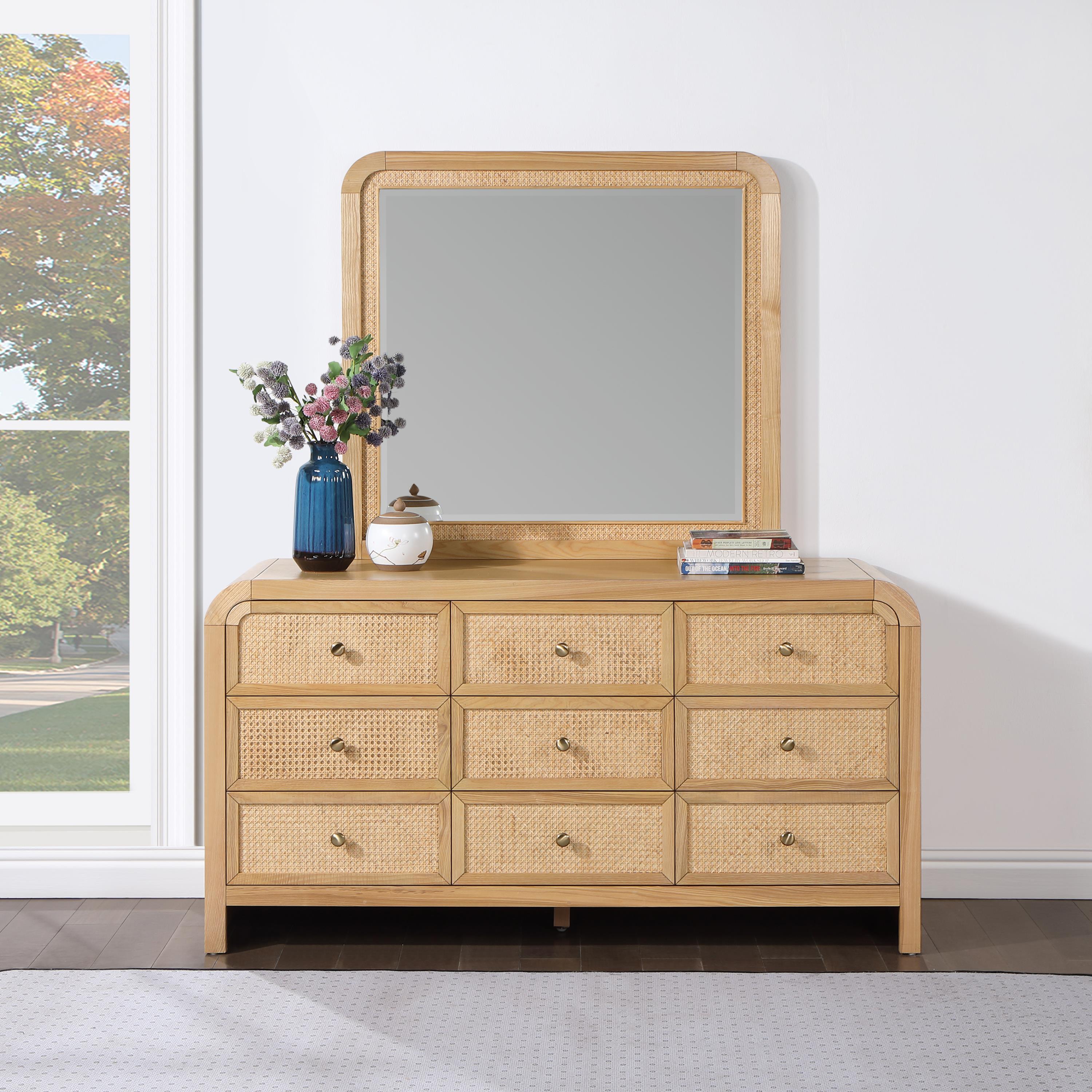 Meridian Siena Natural Mirror