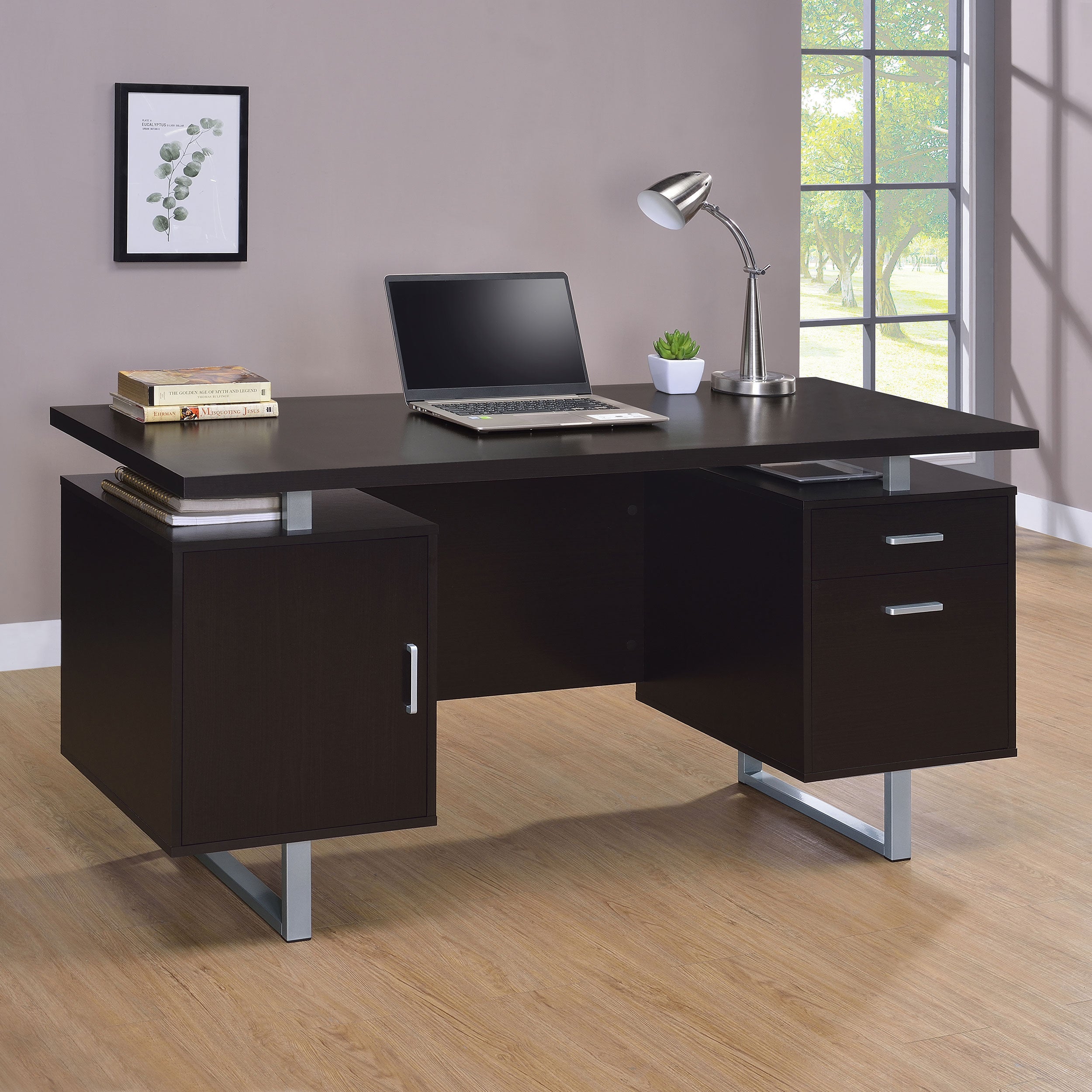 Lawtey 60-inch 2-drawer Office Computer Desk