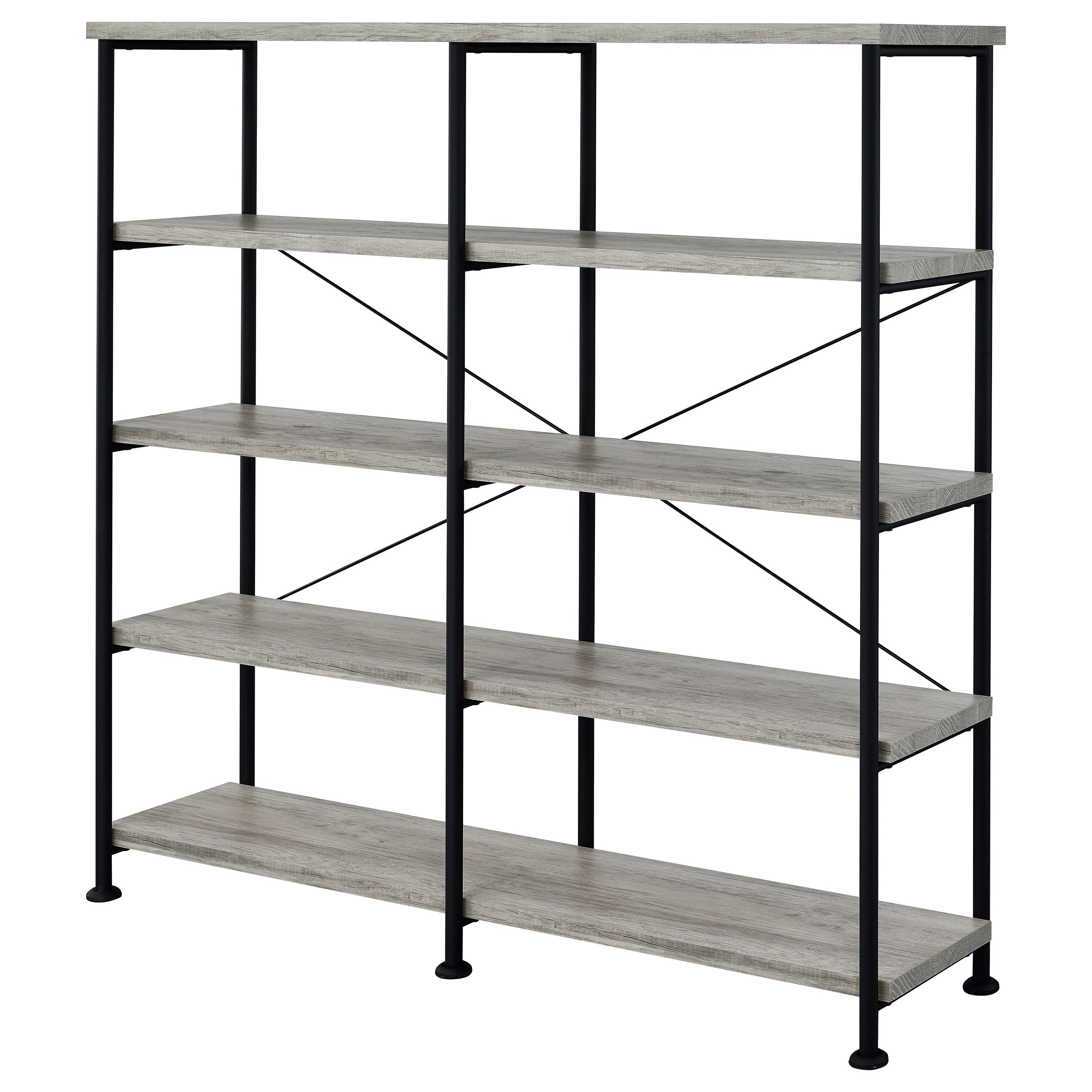 Analiese 63-inch 4-shelf Double Bookshelf