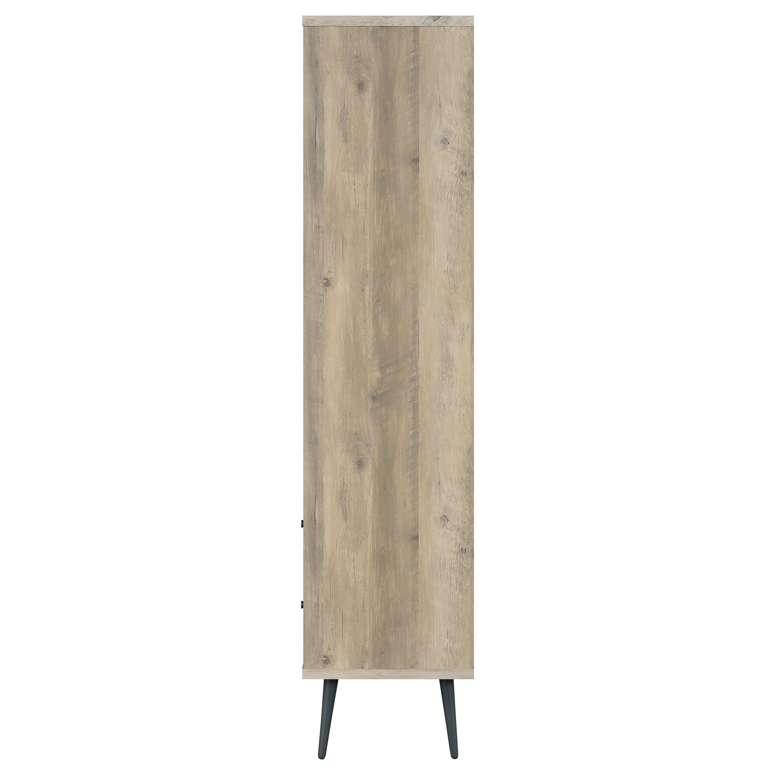 Maeve 70-inch 3-shelf Bookcase with Drawers Distressed Pine