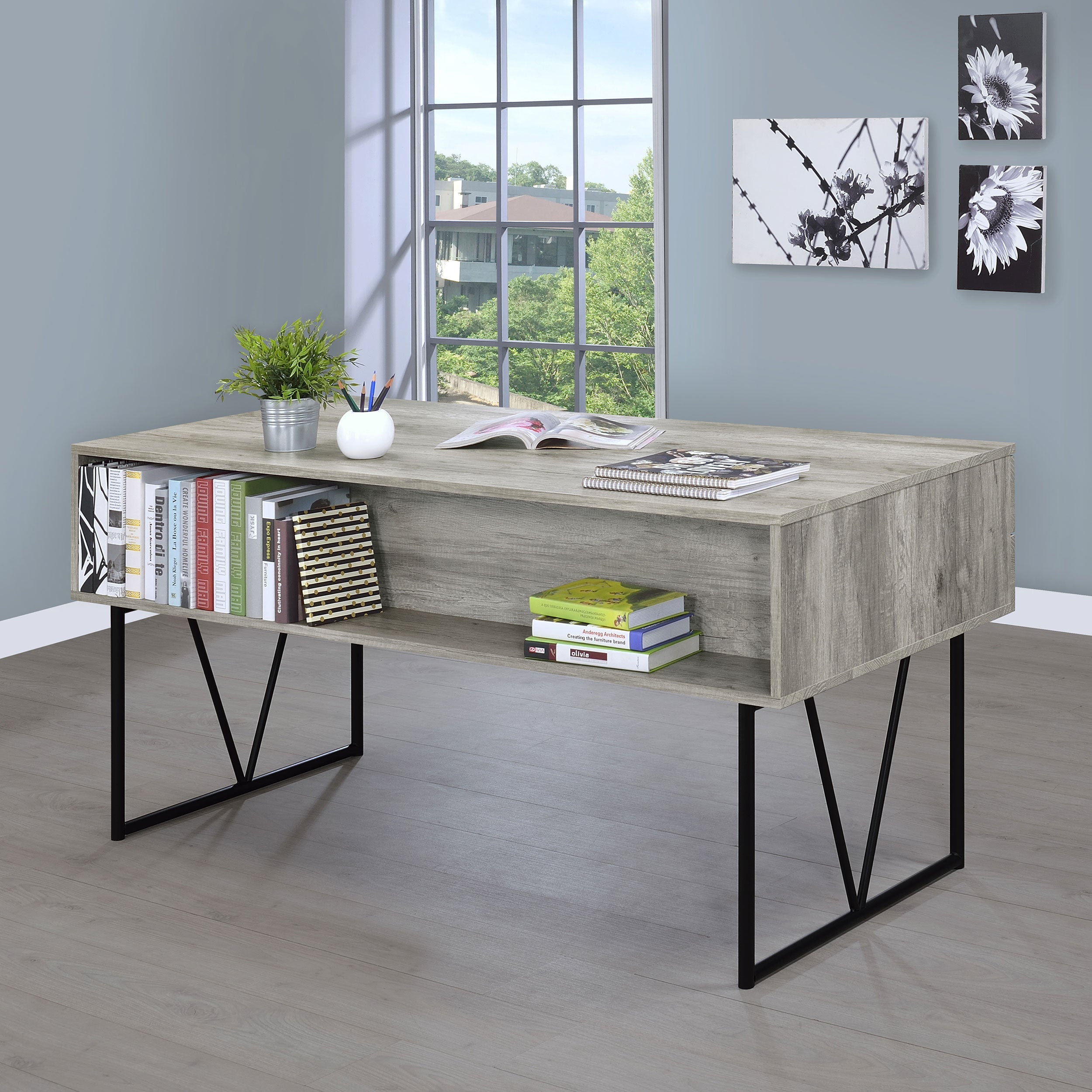 Analiese 63-inch 4-drawer Writing Desk