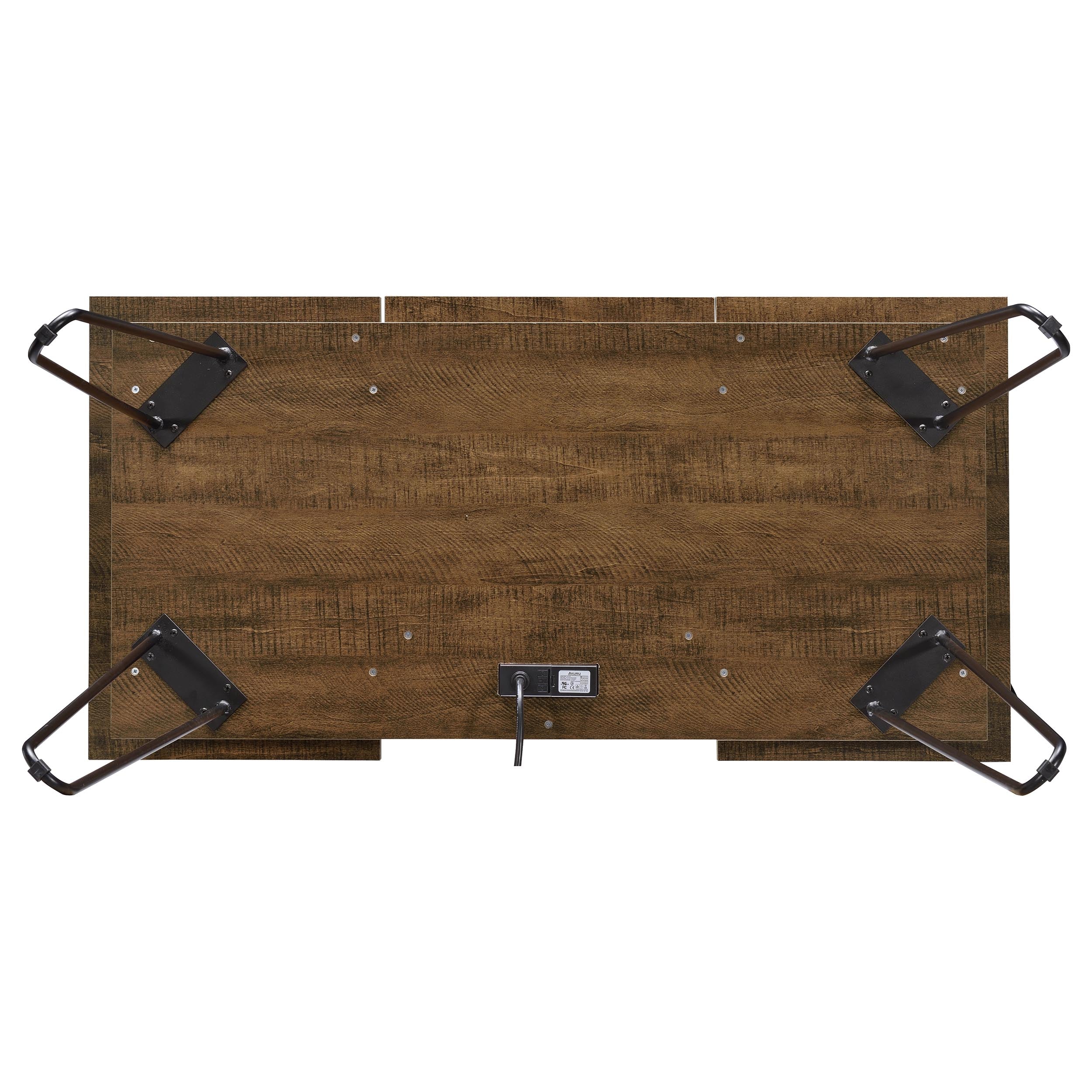 Sheeran 47-inch Writing Desk with Storage Rustic Amber