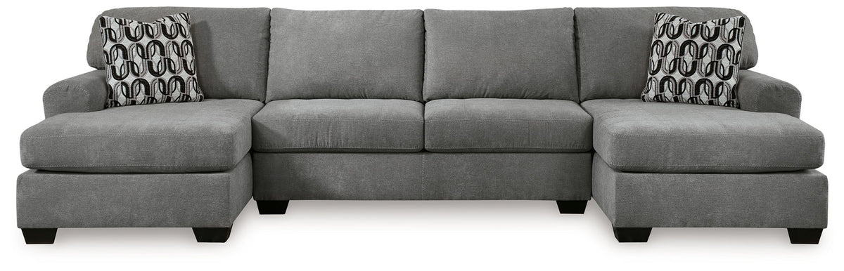 Birkdale Court Gray Sectional — 3-Piece Sectional With Left- & Right-Arm Chaises