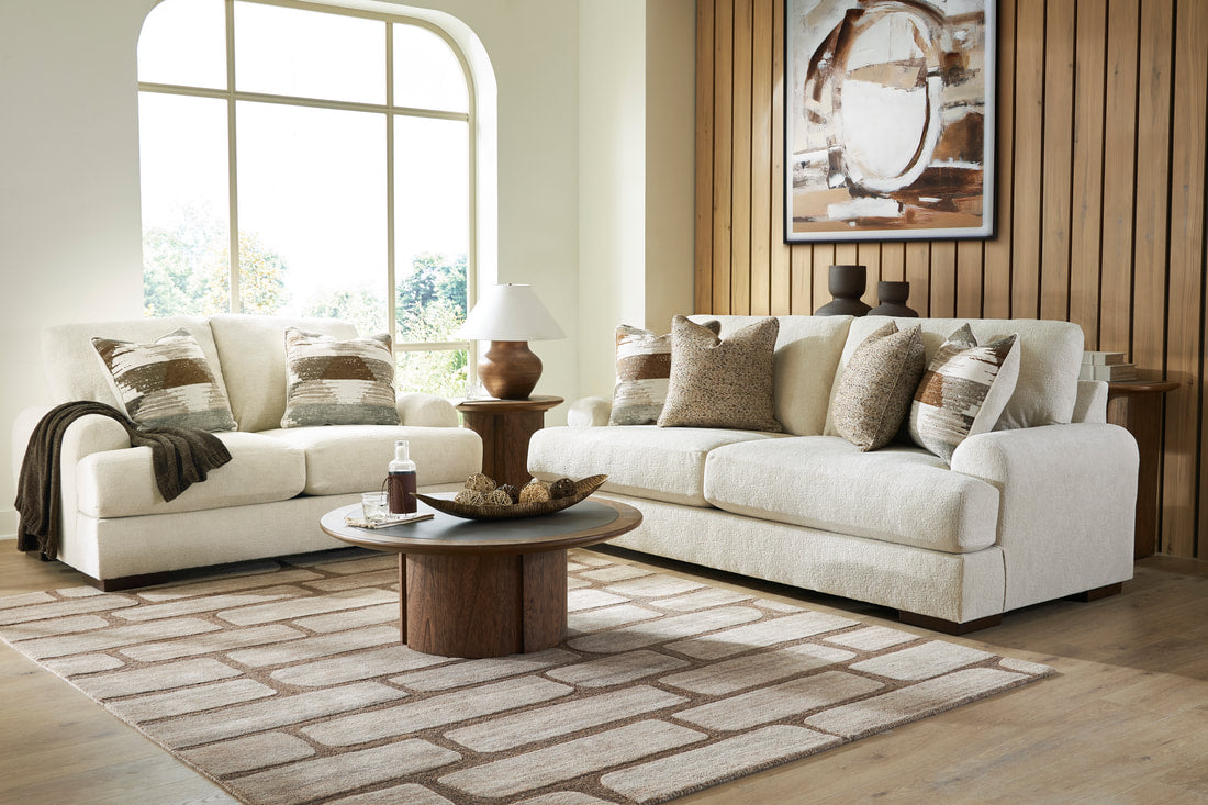Ashley 815-06 Oversized Sofa & Loveseat Set — Accent Pillows Included