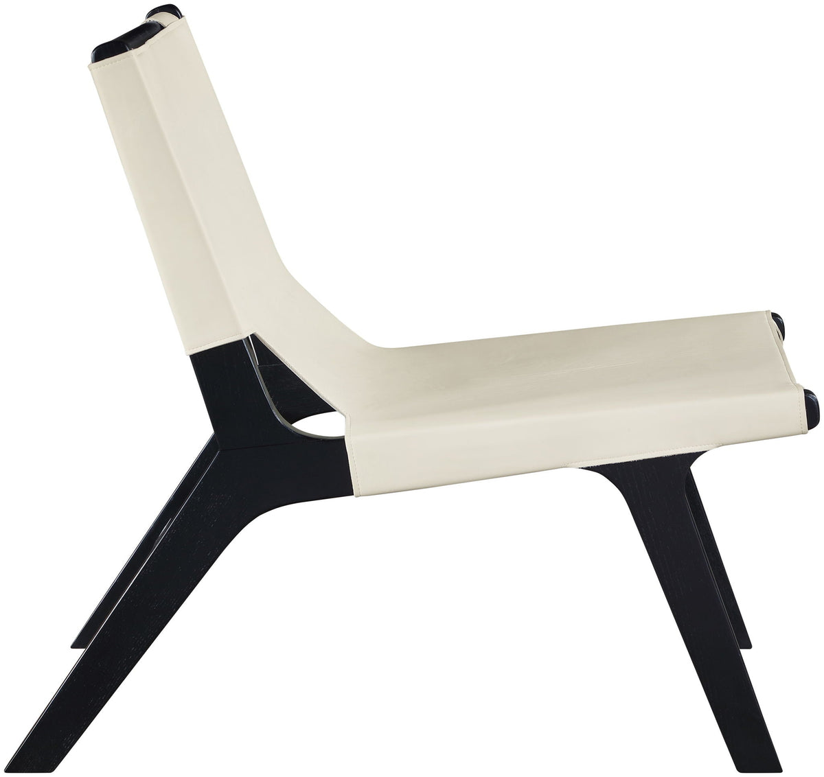 Rawlins Vegan Leather Accent Chair with Black Frame