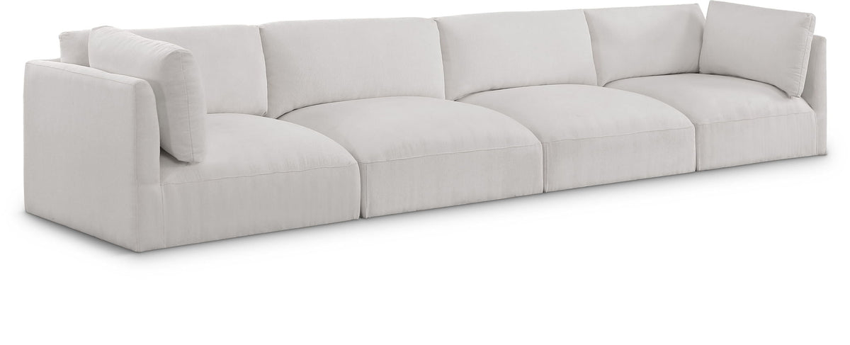 Ease Modular Sectional — 4-Piece Sofa — Cream