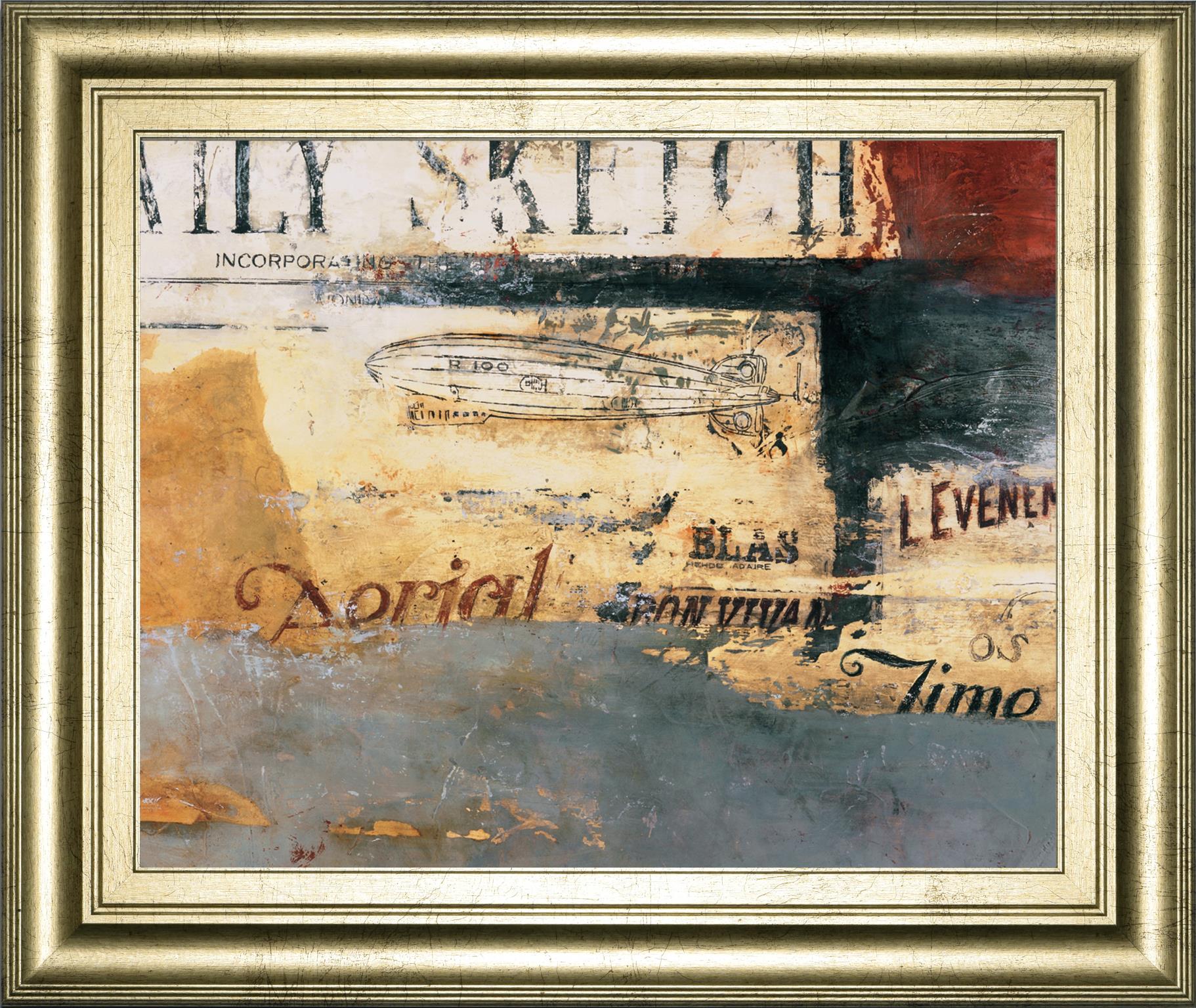 Zeppelin By Aliaga, C. 22X26 Framed Print