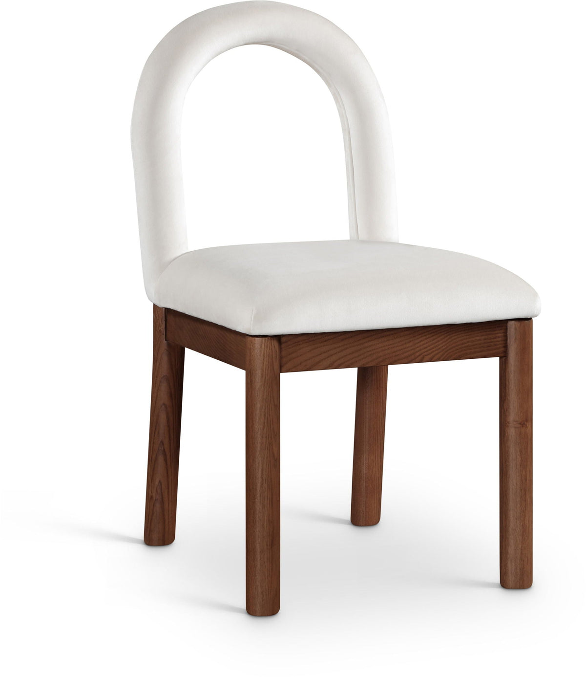Conrad - Velvet Dining Chair with Brown Legs