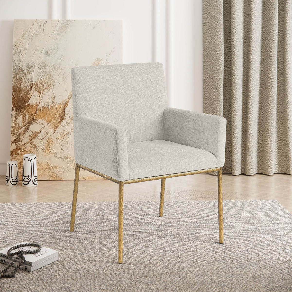 Reeves - Dining Chair (Set of 2) with Gold Legs
