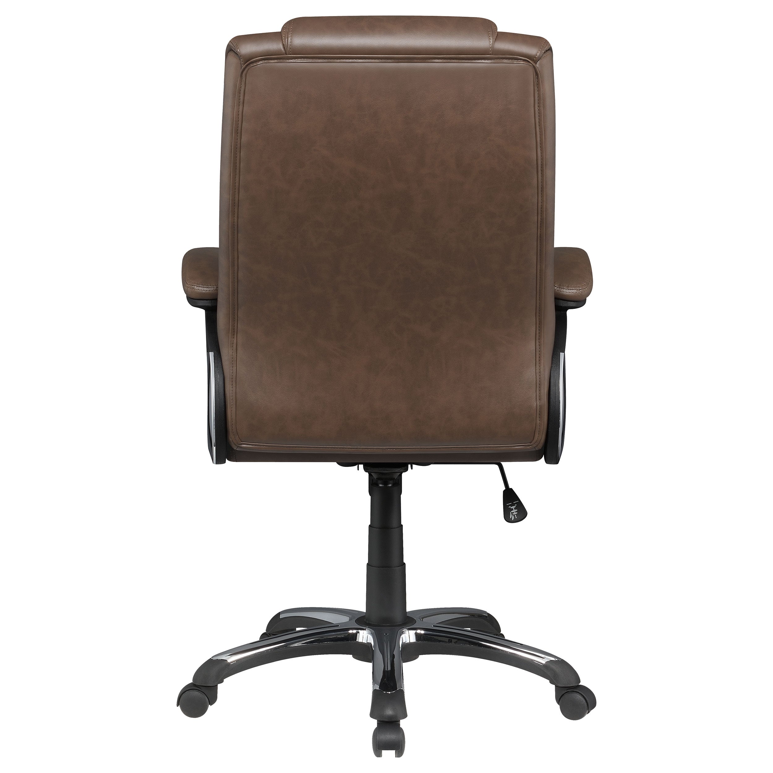 Nerris Adjustable Height Office Chair with Padded Arm Brown and Black