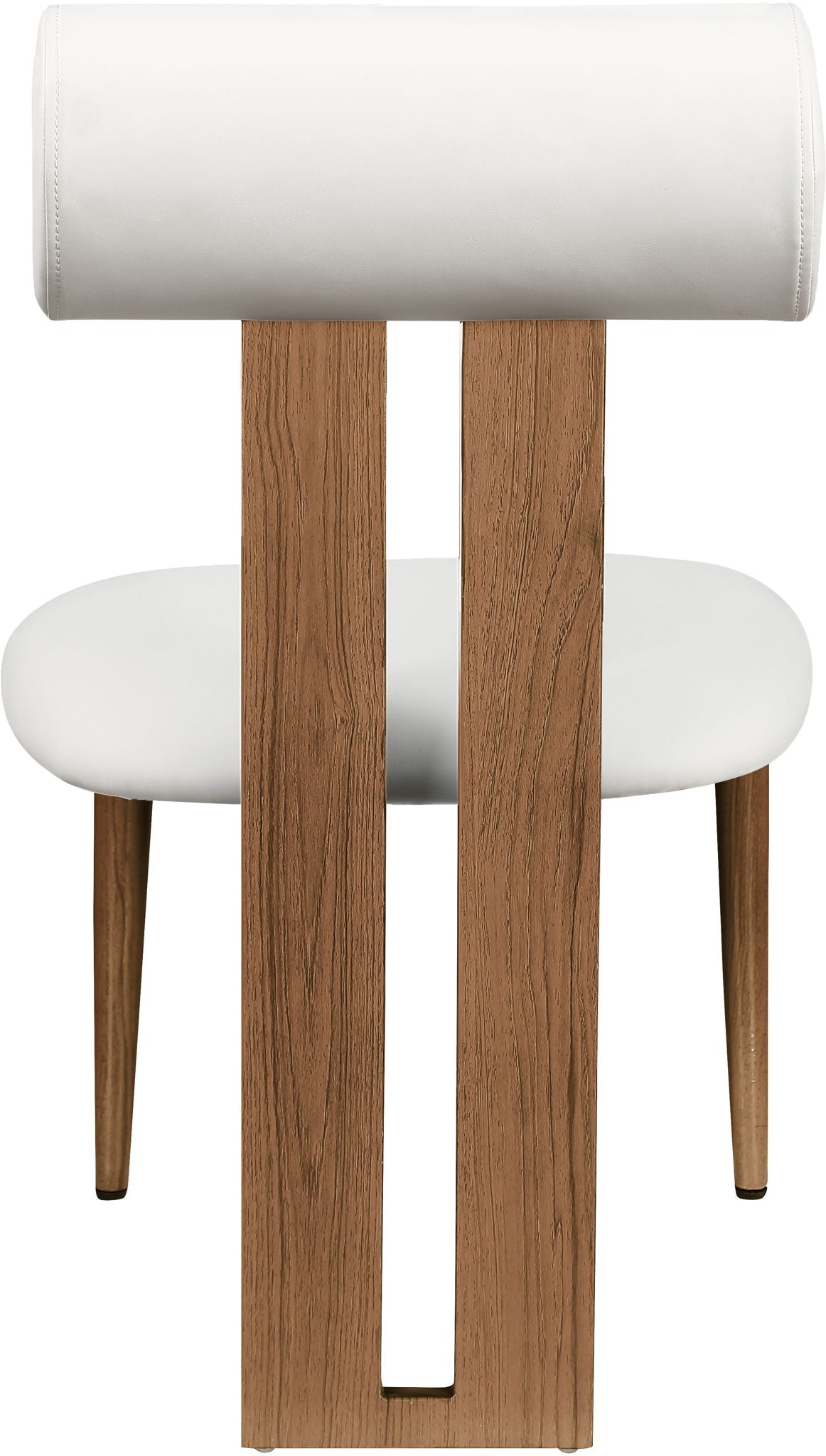 Dario - Faux Leather Dining Chair (Set of 2) with Brown Frame
