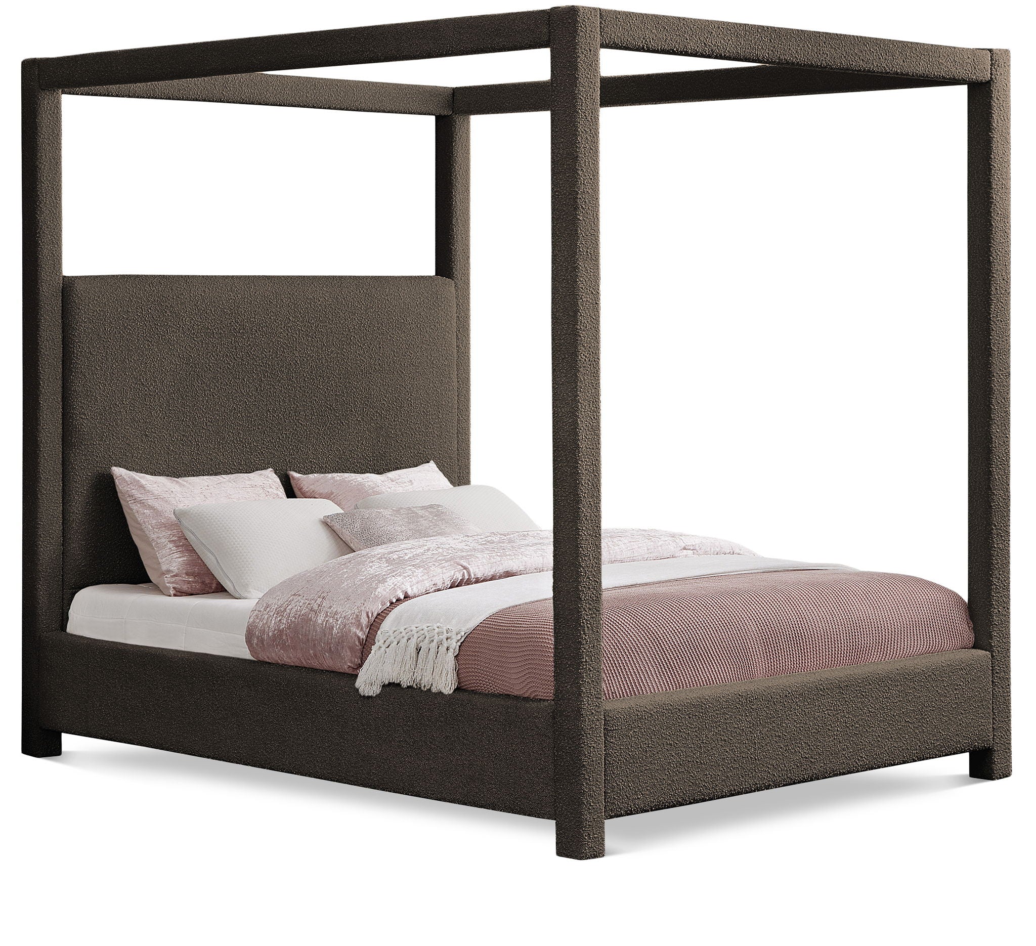 Eden - Boucle Fabric Upholstered Bed