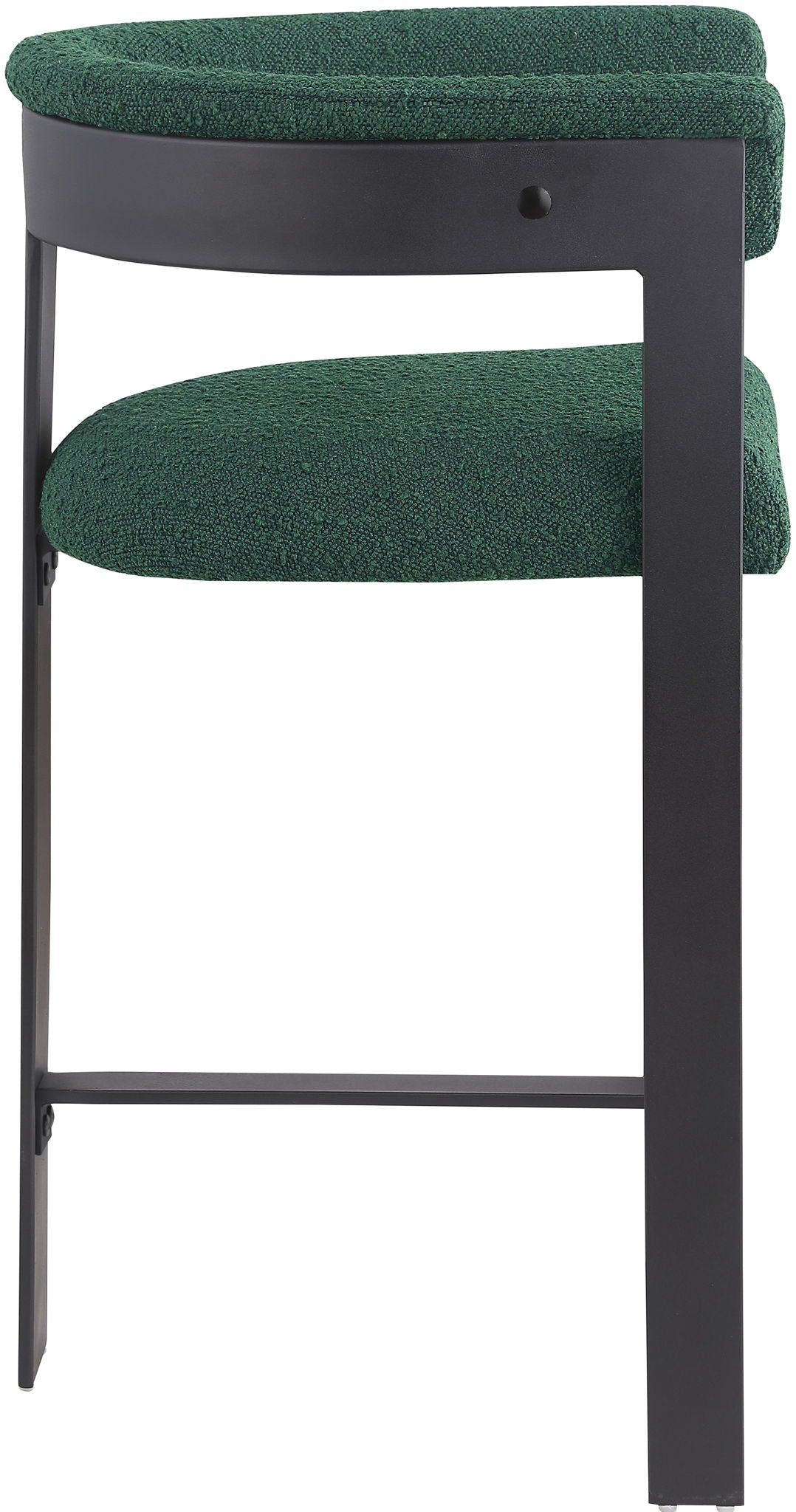 Romeo - Boucle Counter Stool (Set of 2) with Black Base