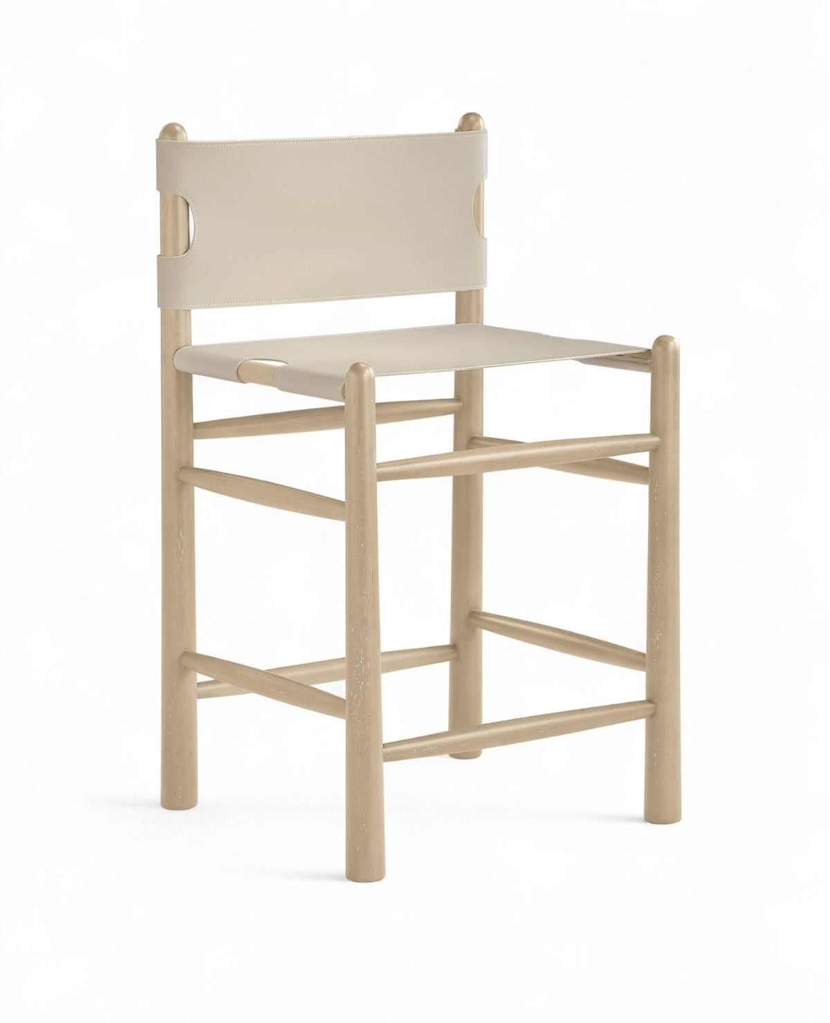 Santos Upholstered Counter Stool with Natural Base