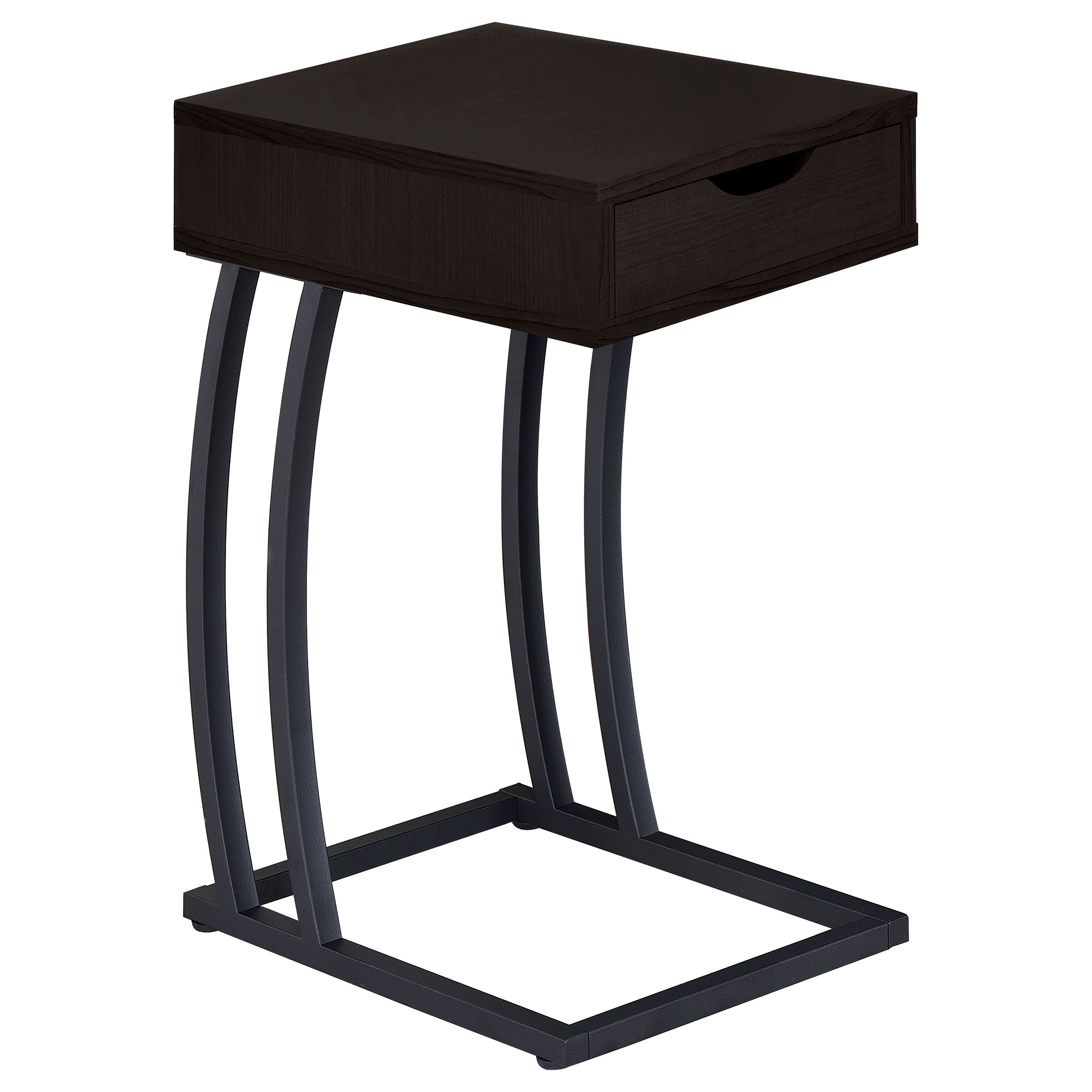 Troy 1-drawer C-Shaped Side Table Power Outlet