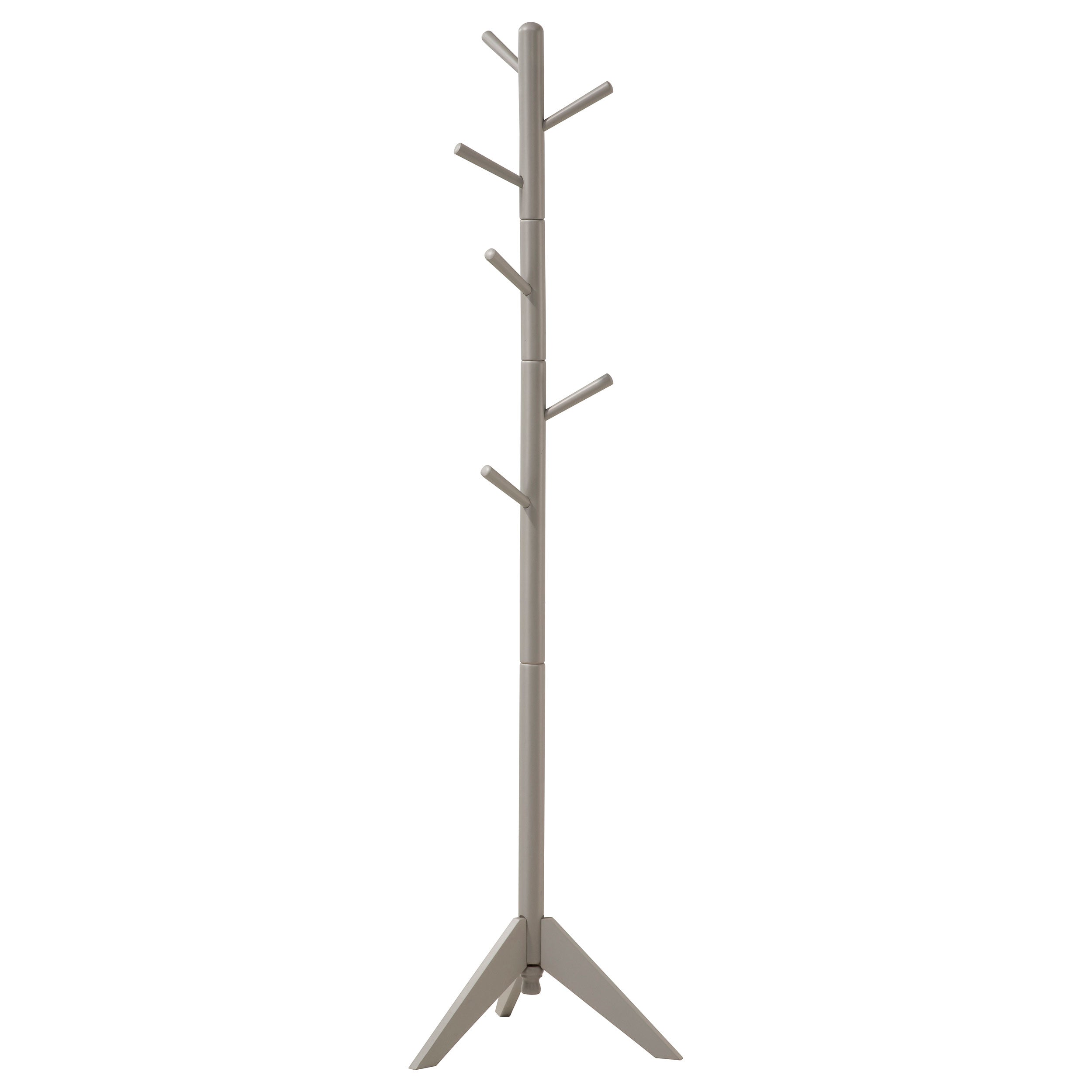 Devlin 6 Hook Freestanding Wood Coat Rack Hat Hanger