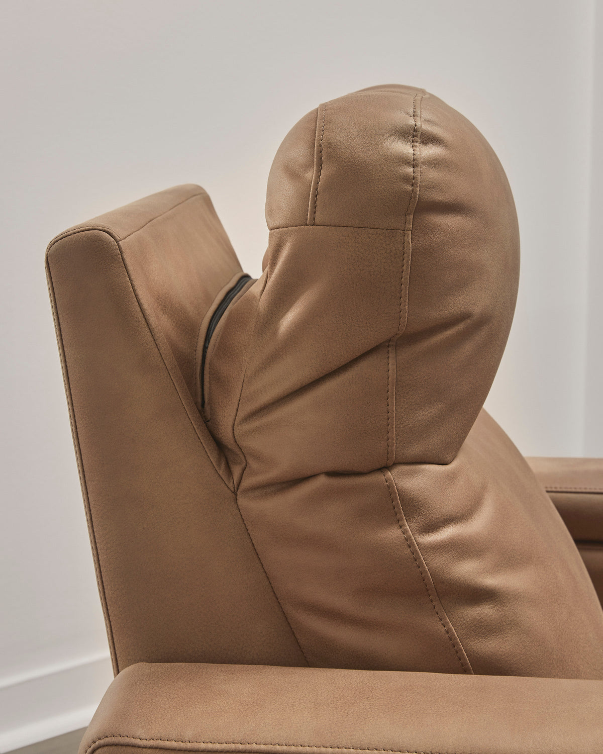 Lorrenton Caramel Power Glider Recliner — Audio, Heat & Massage