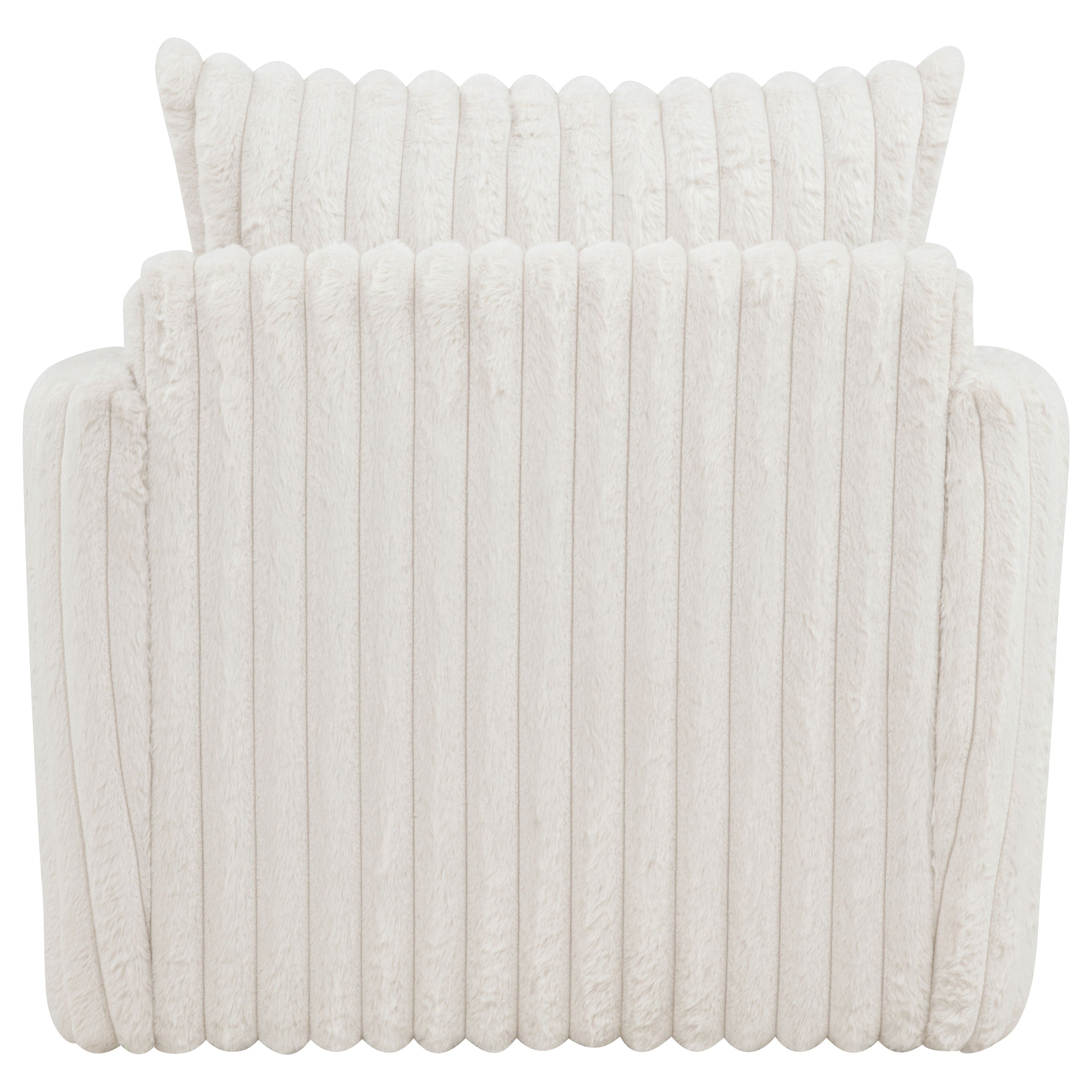 Sarco Corduroy Upholstered Swivel Accent Arm Chair Ivory