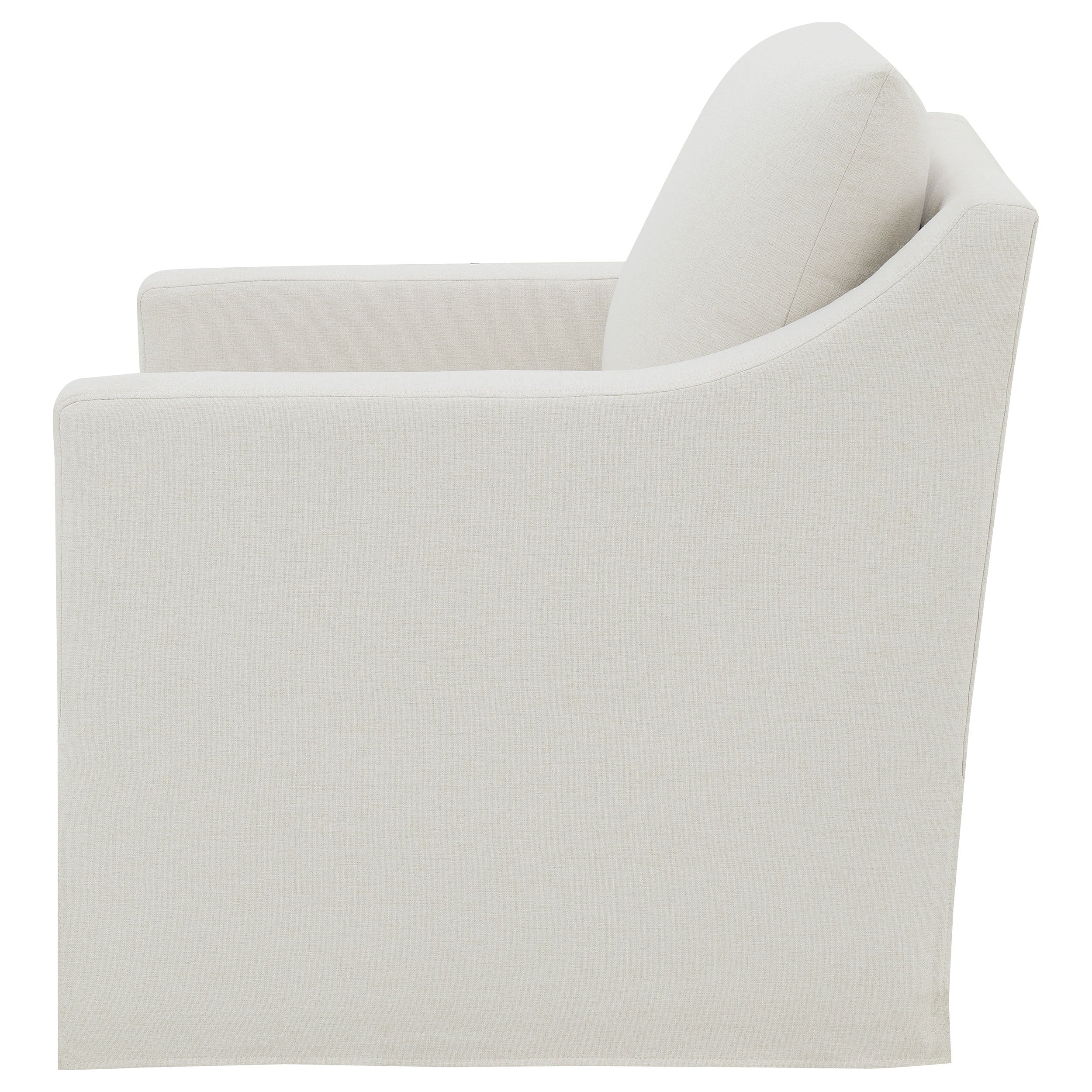 Winter Upholstered Sloped Arm Accent Swivel Chair