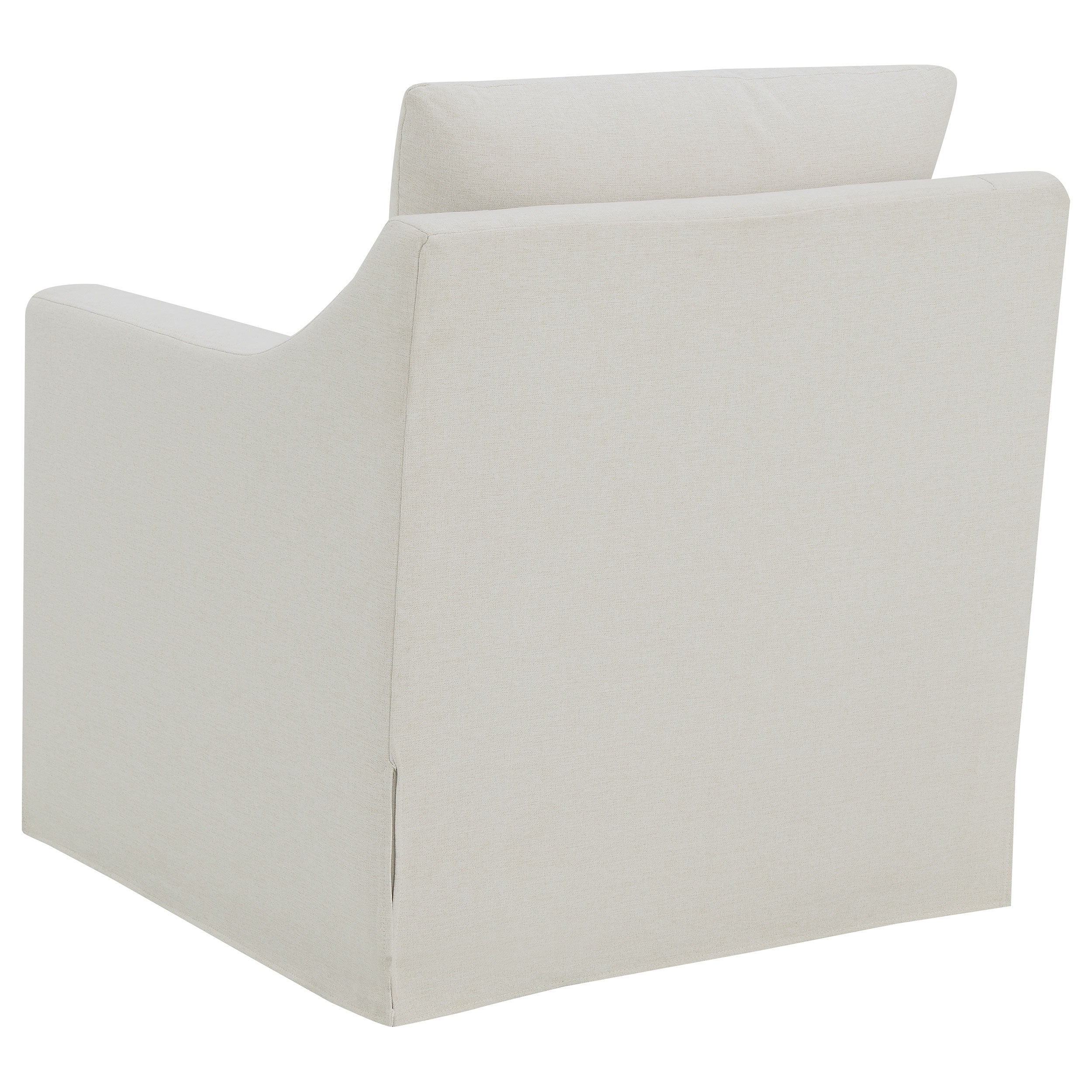 Winter Upholstered Sloped Arm Accent Swivel Chair