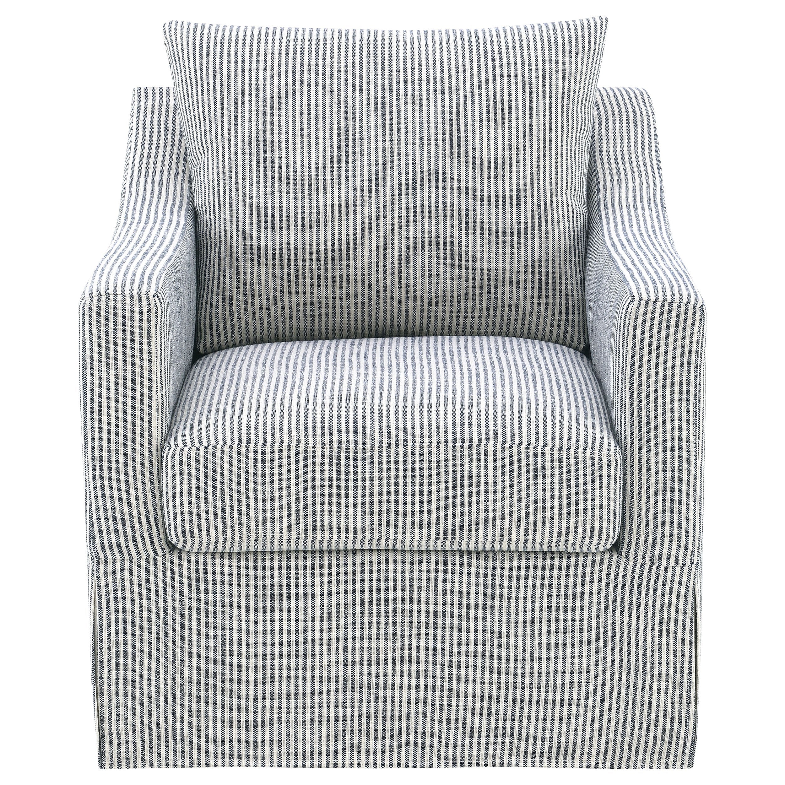 Winter Upholstered Sloped Arm Accent Swivel Chair