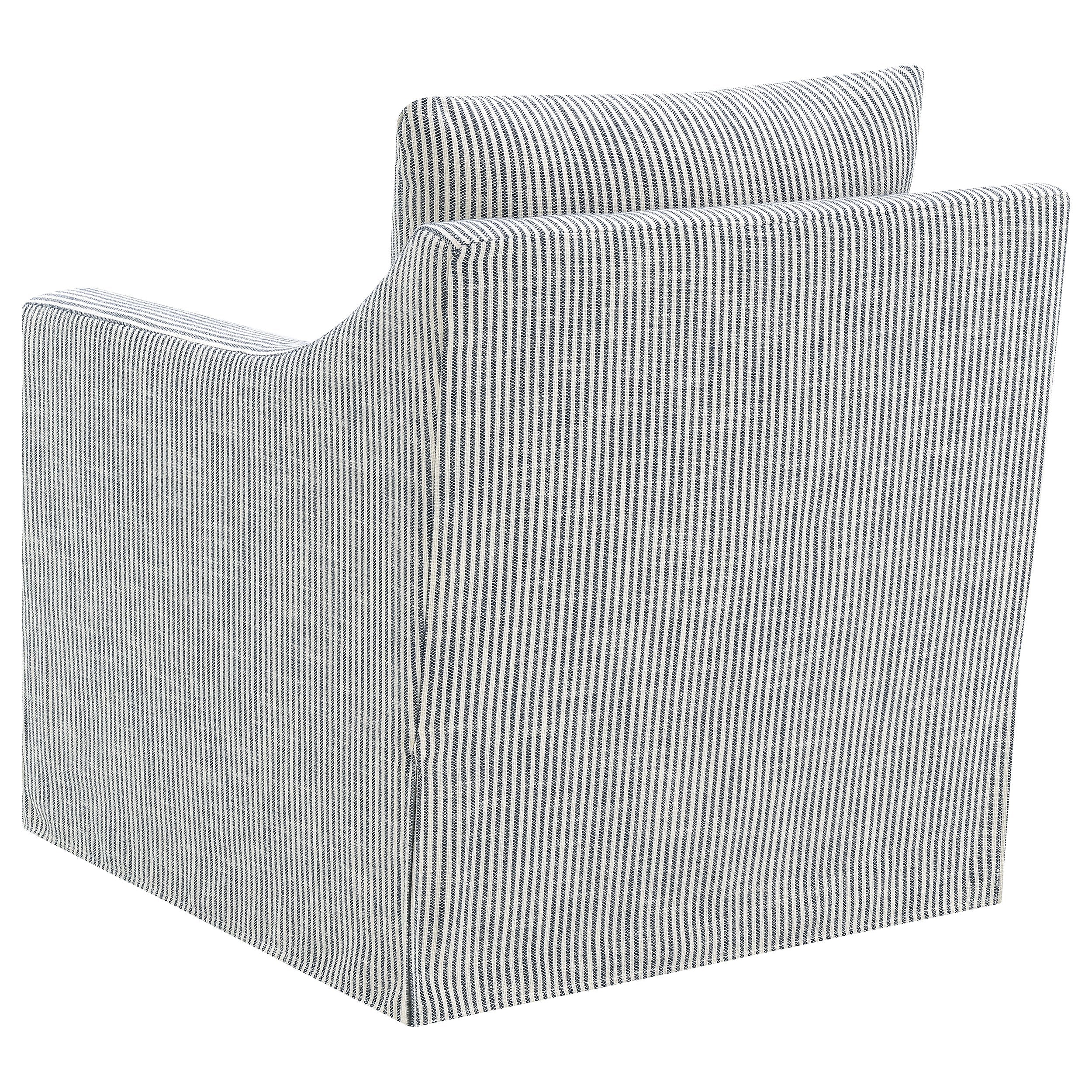 Winter Upholstered Sloped Arm Accent Swivel Chair