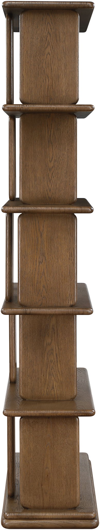 Nexa Oak Veneer Open-Shelf Bookcase — Black or Natural