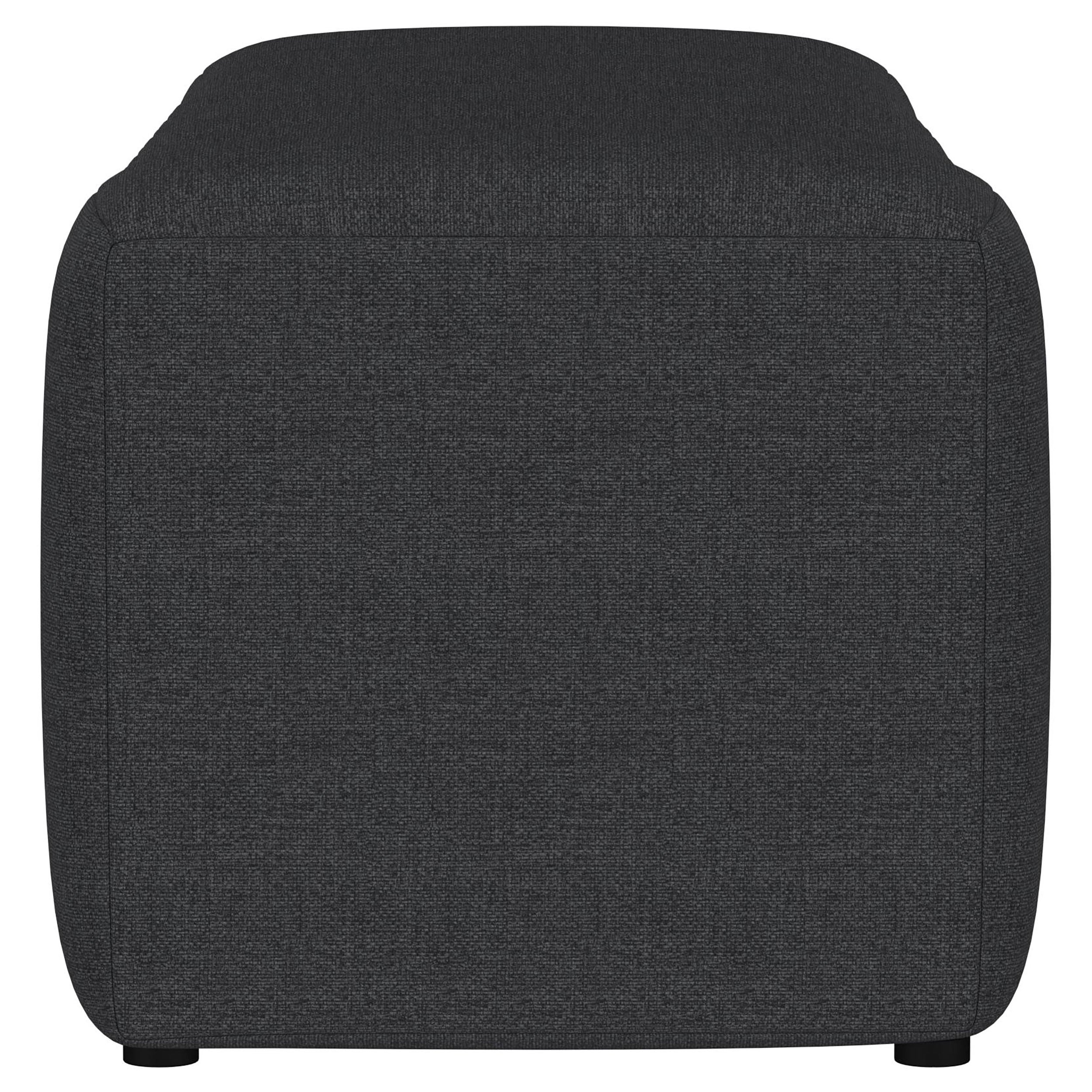 Summer Fabric Upholstered Tufted Accent Bench Charcoal