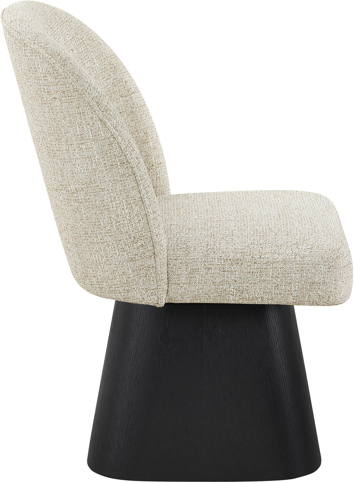 Marlowe Swivel Dining Side Chair with Black Base