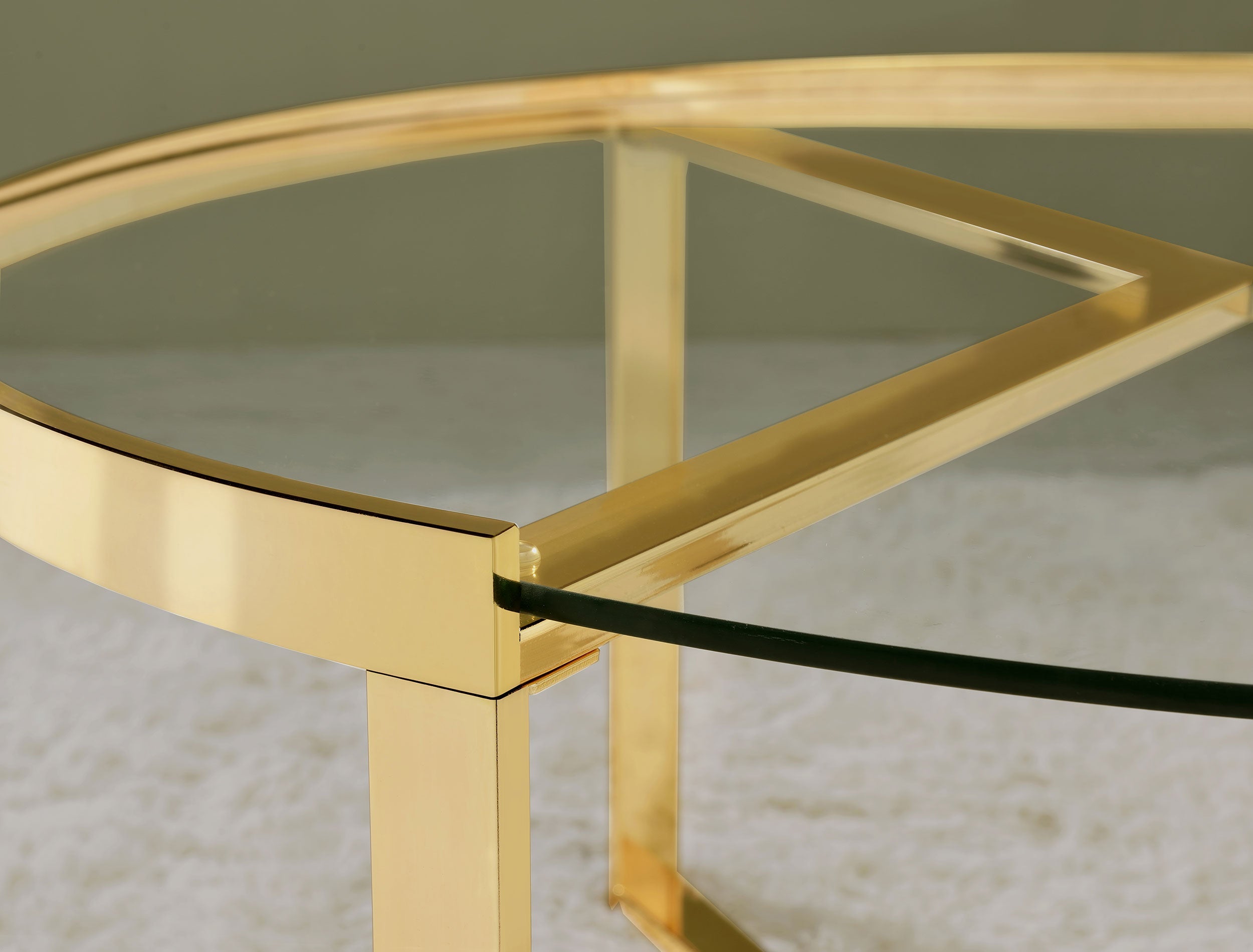 Delia Round Glass Top Nesting Coffee Table