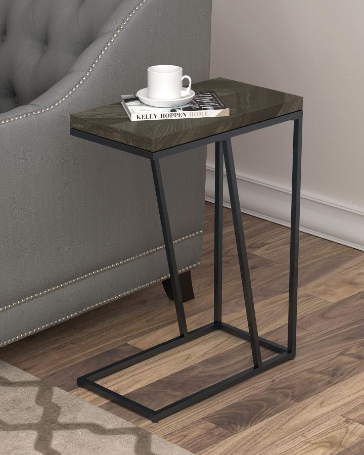 Sergio Engineered Wood C-Shaped Sofa Side Table