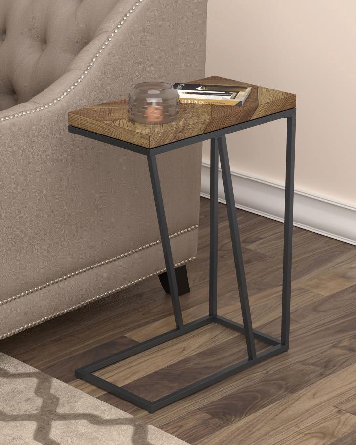 Sergio Engineered Wood C-Shaped Sofa Side Table