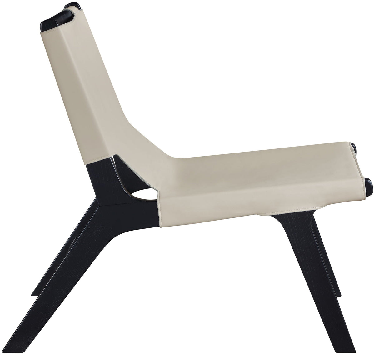 Rawlins Vegan Leather Accent Chair with Black Frame