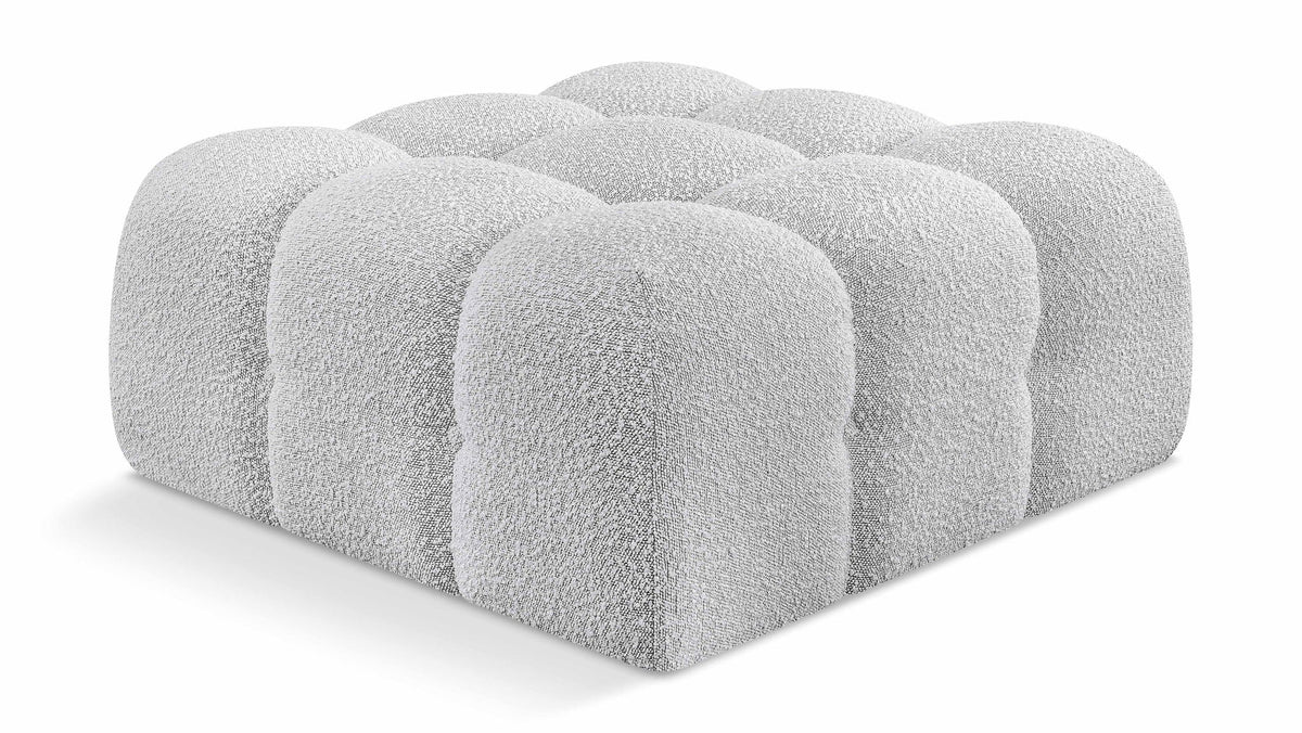 Ames Boucle Modular Sectional — Ottoman — Grey