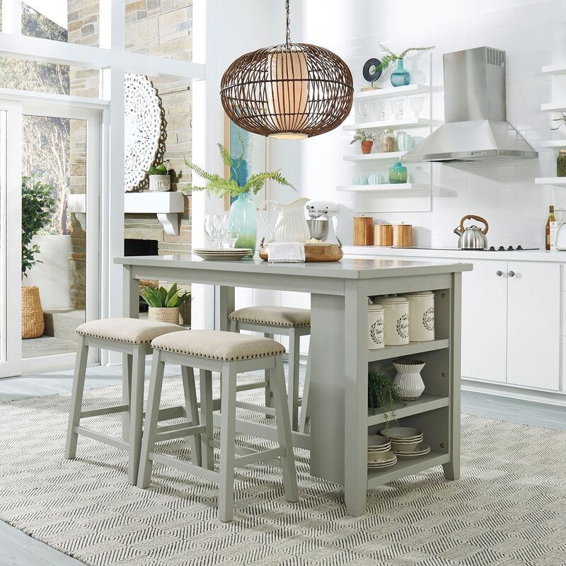 942 5-Piece Dining Set — 60″ Table & 4 Chairs