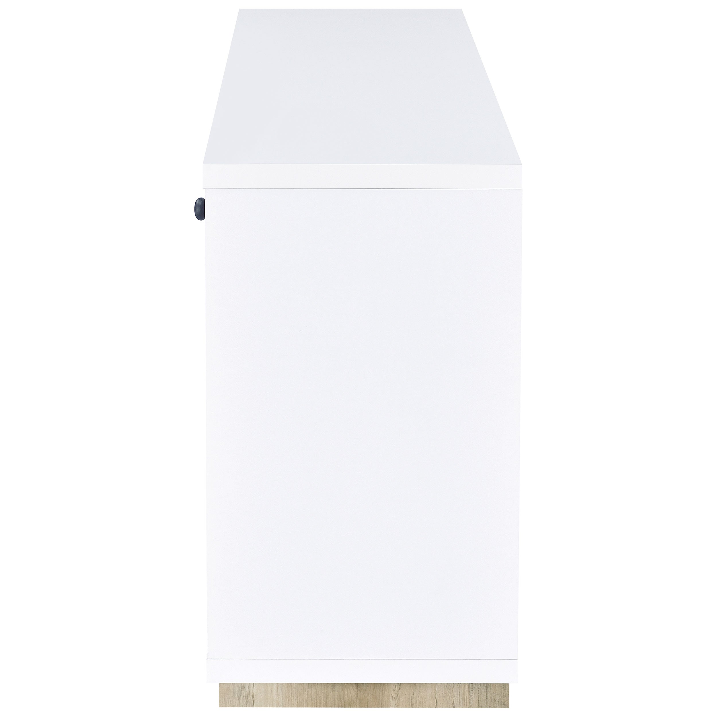 Dalton 2-door Storage Cabinet White and Distressed Pine