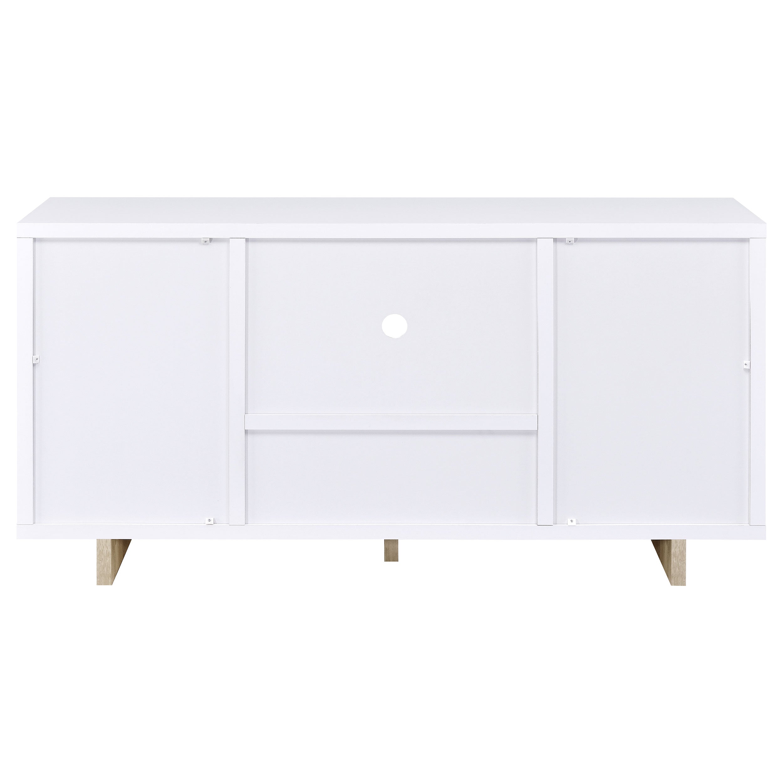 Dalton 2-door Storage Cabinet White and Distressed Pine