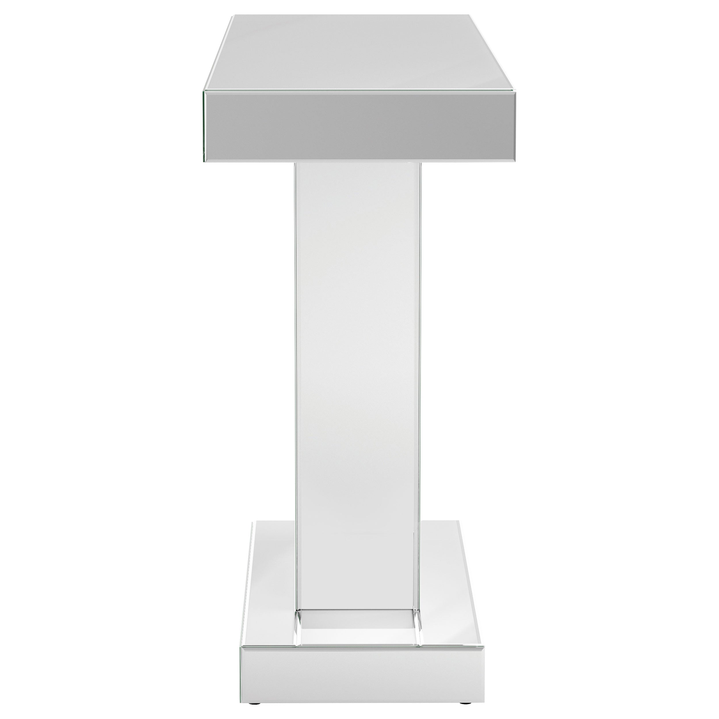 Crocus Rectangular Console Table Silver