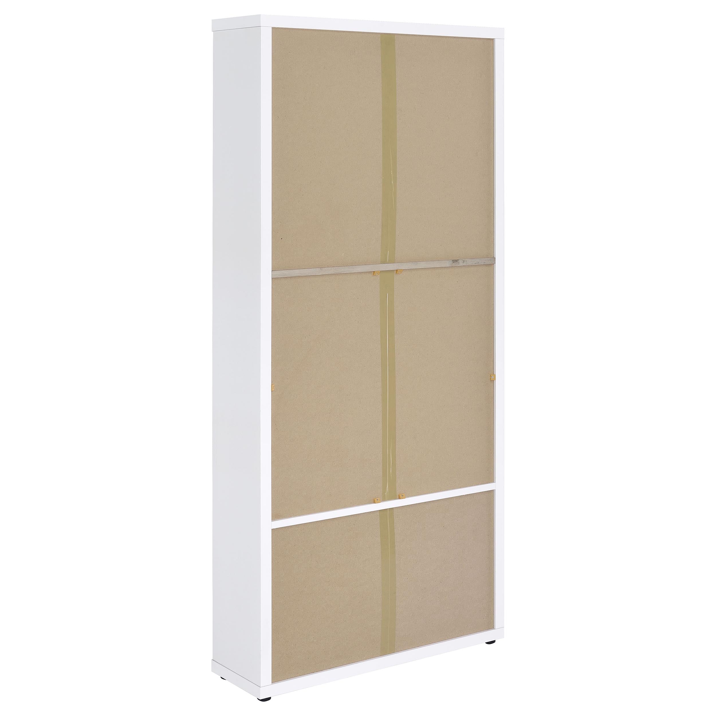 Hawthorne 4-shelf Glass Door Tall Cabinet with Drawers