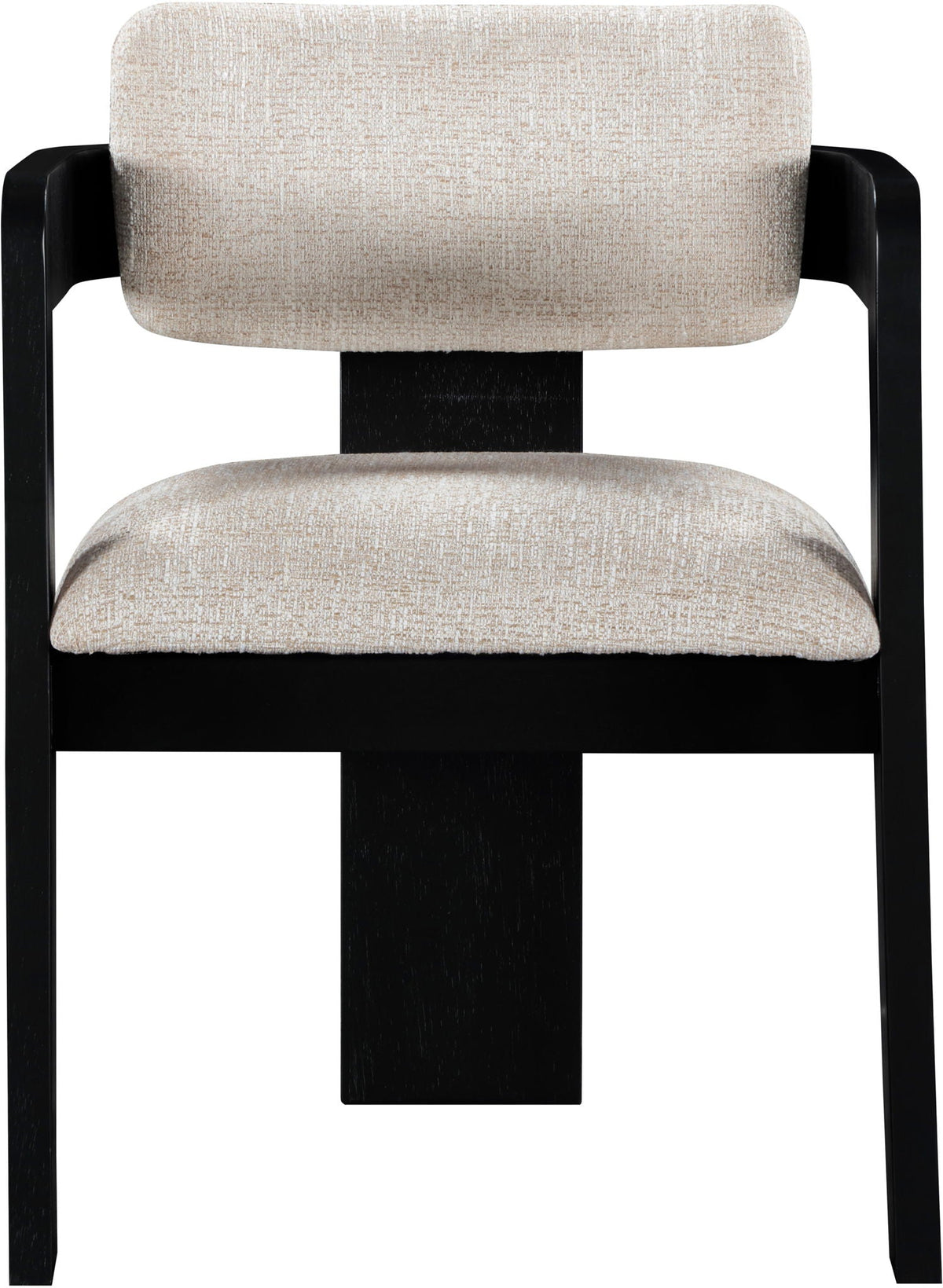 Sacha - Linen Dining Chair (Set of 2) with Black Base