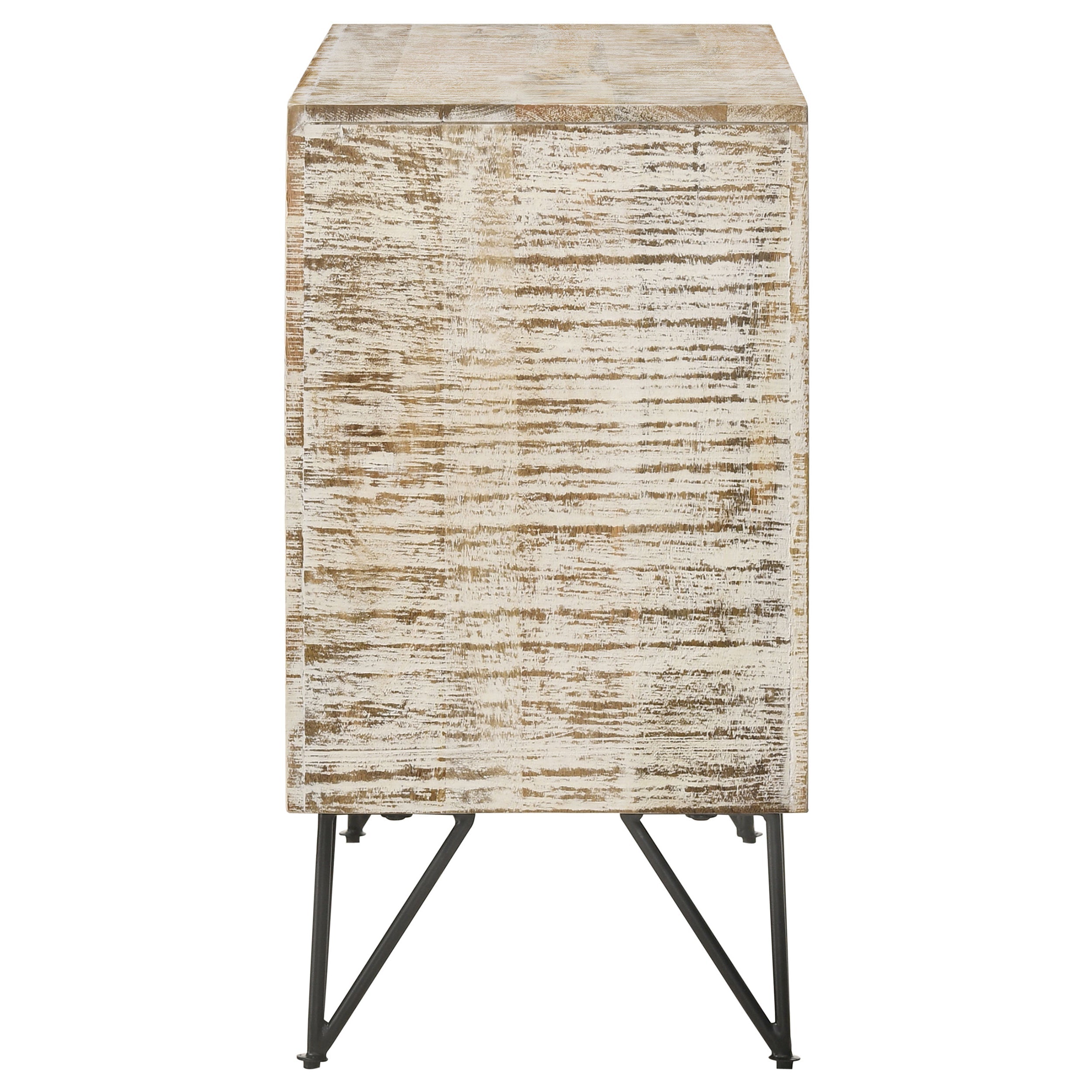 Eileen 2-door Wood Storage Accent Cabinet White Washed