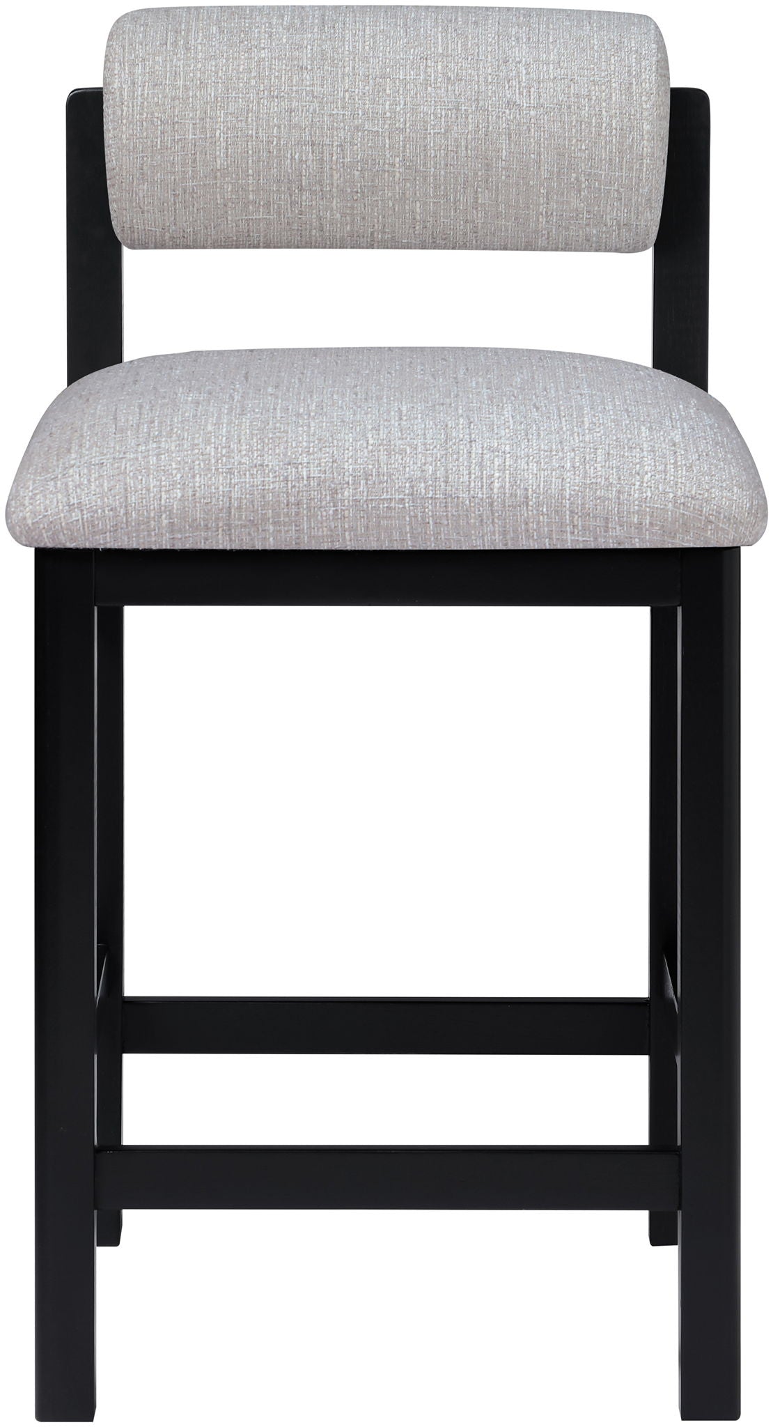 Roundhill - Fabric Counter Stool with Black Frame