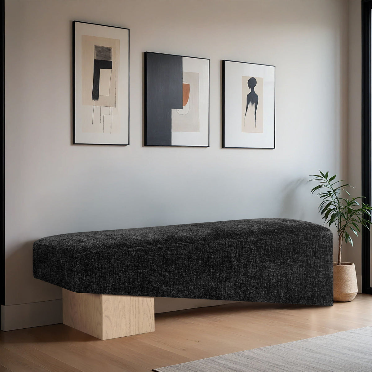 Alora - Bench with Light Brown Base