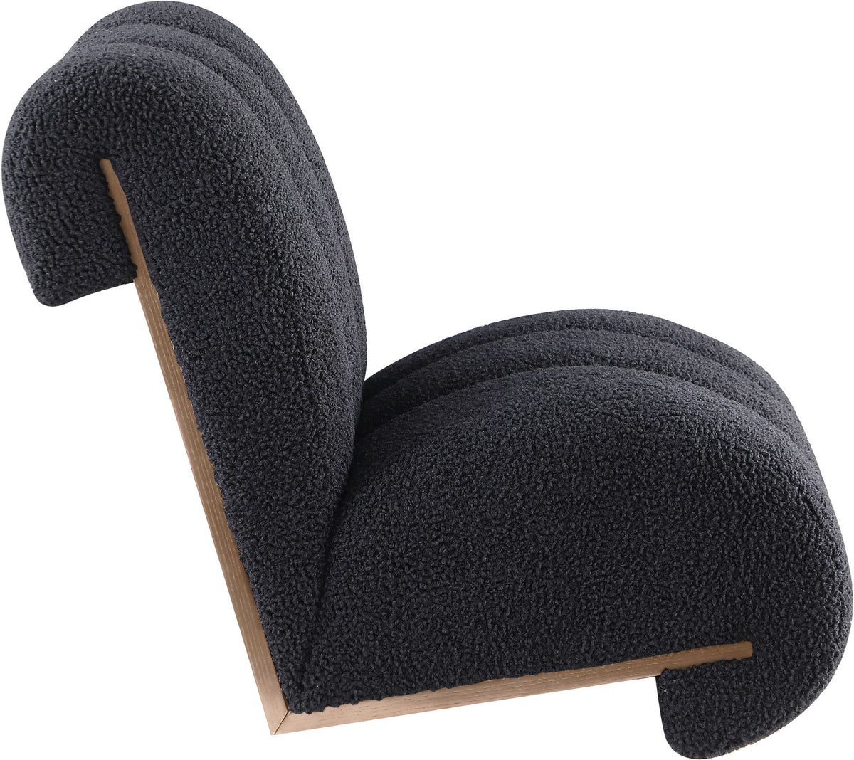 Swoon Faux Sheepskin Accent Chair — Natural Base