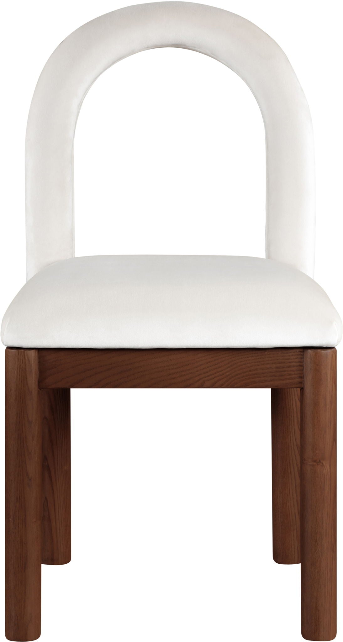Conrad - Velvet Dining Chair with Brown Legs